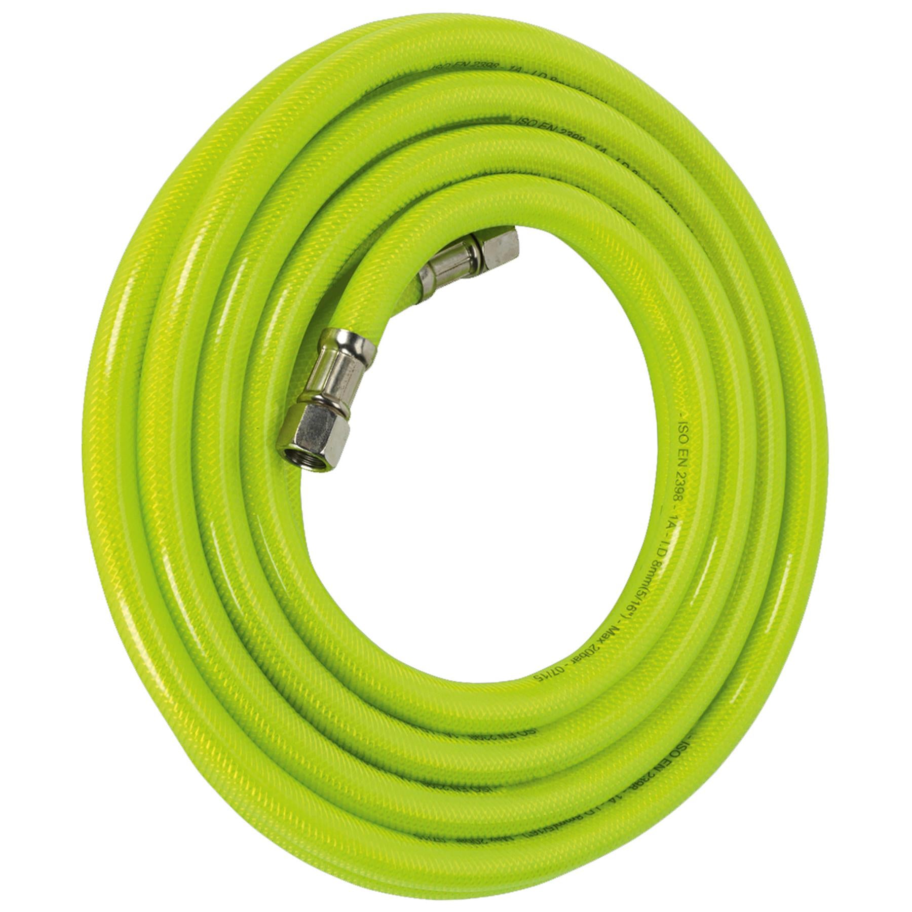 Sealey Air Hose High-Visibility 5m x 8mm with 1/4"BSP Unions