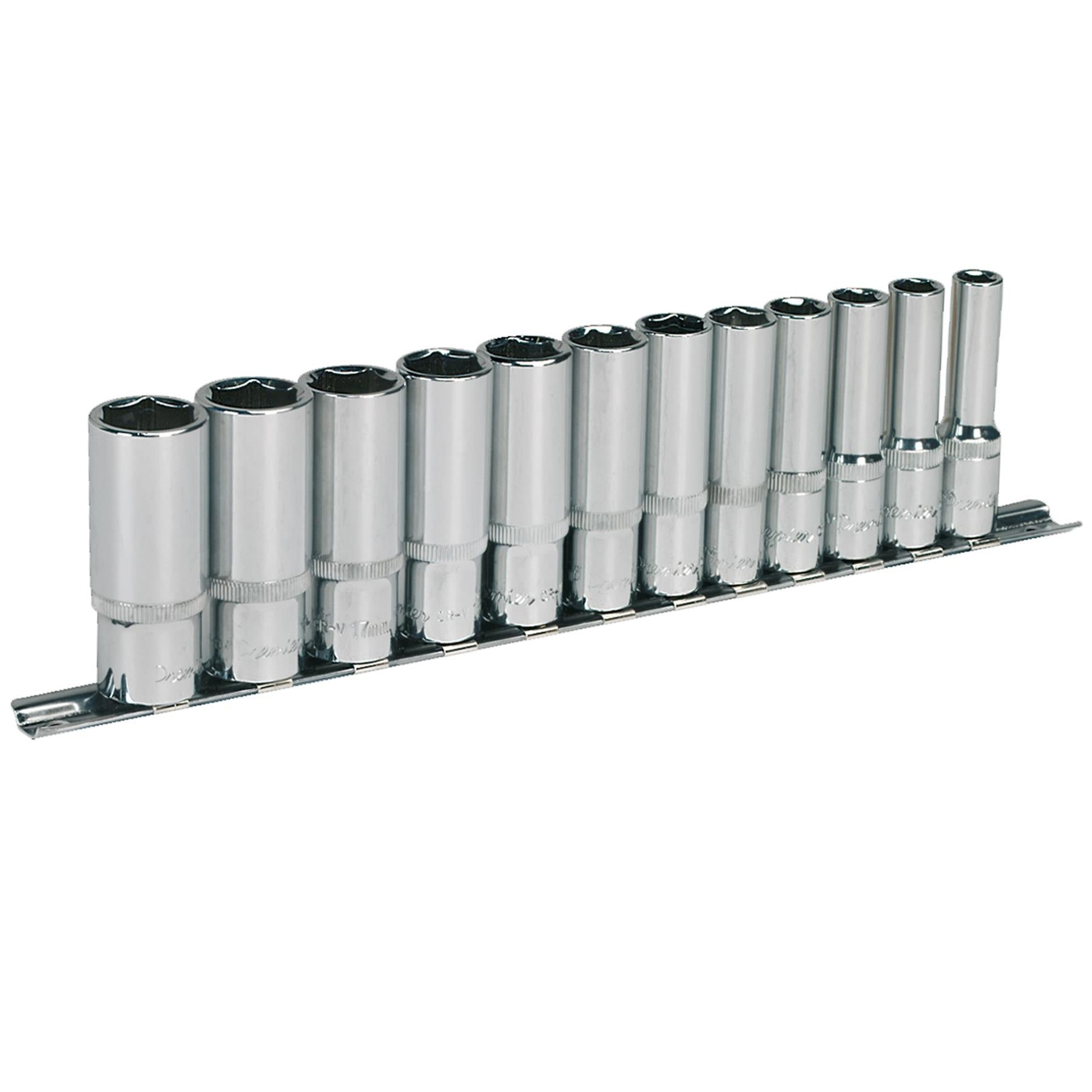 Sealey Socket Set 12pc 3/8"Sq Drive 6pt Deep WallDrive Metric