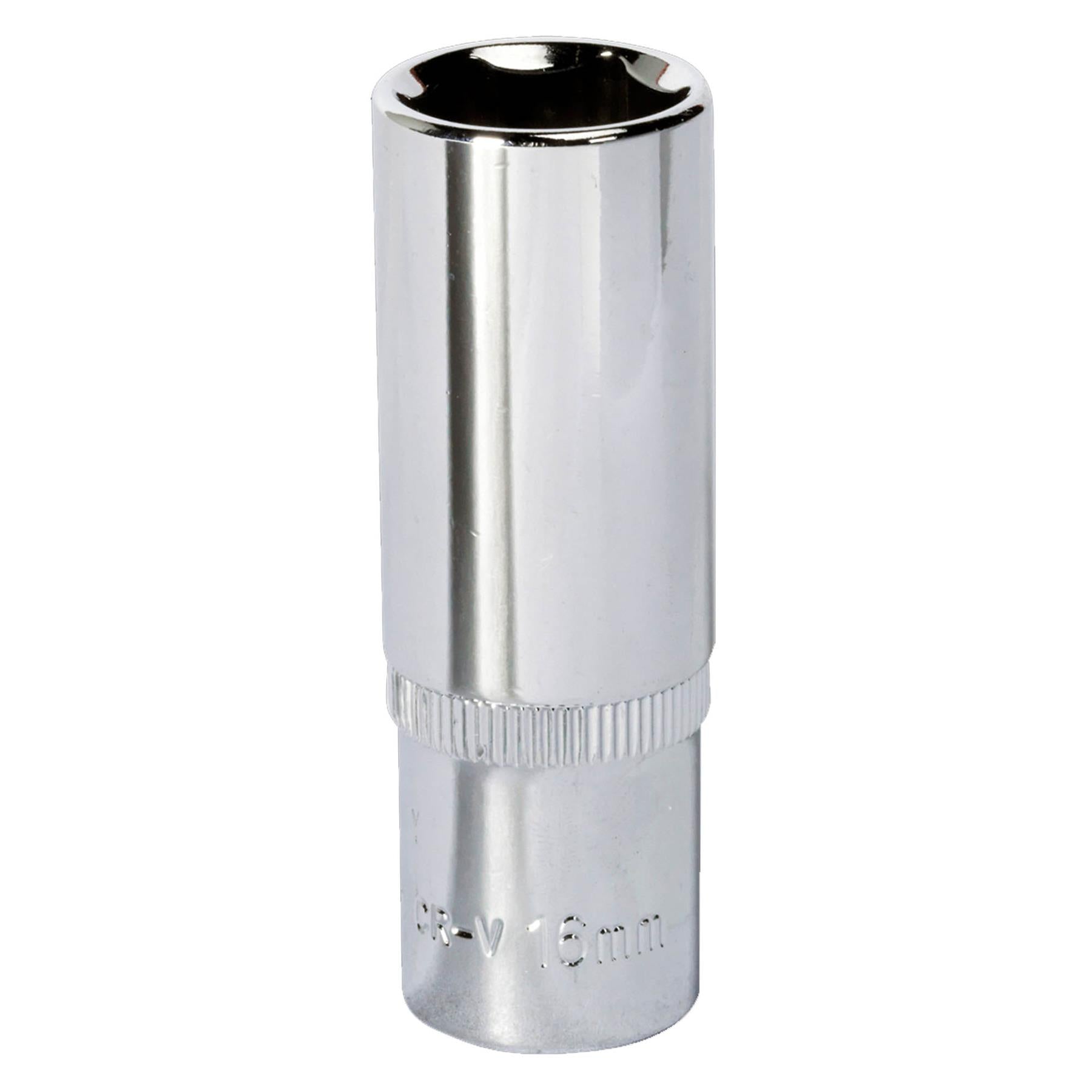 Sealey WallDrive Socket 16mm Deep 3/8"Sq Drive Fully Polished