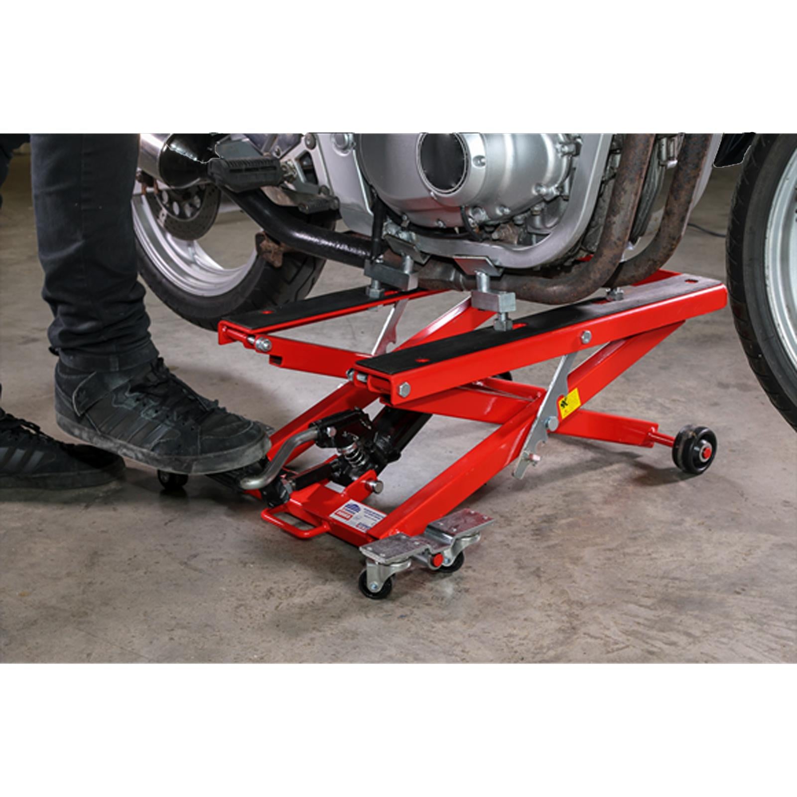 New Sealey MC4500 Hydraulic Motorcycle Bike & Quad Scissor Lift 500kg Capacity