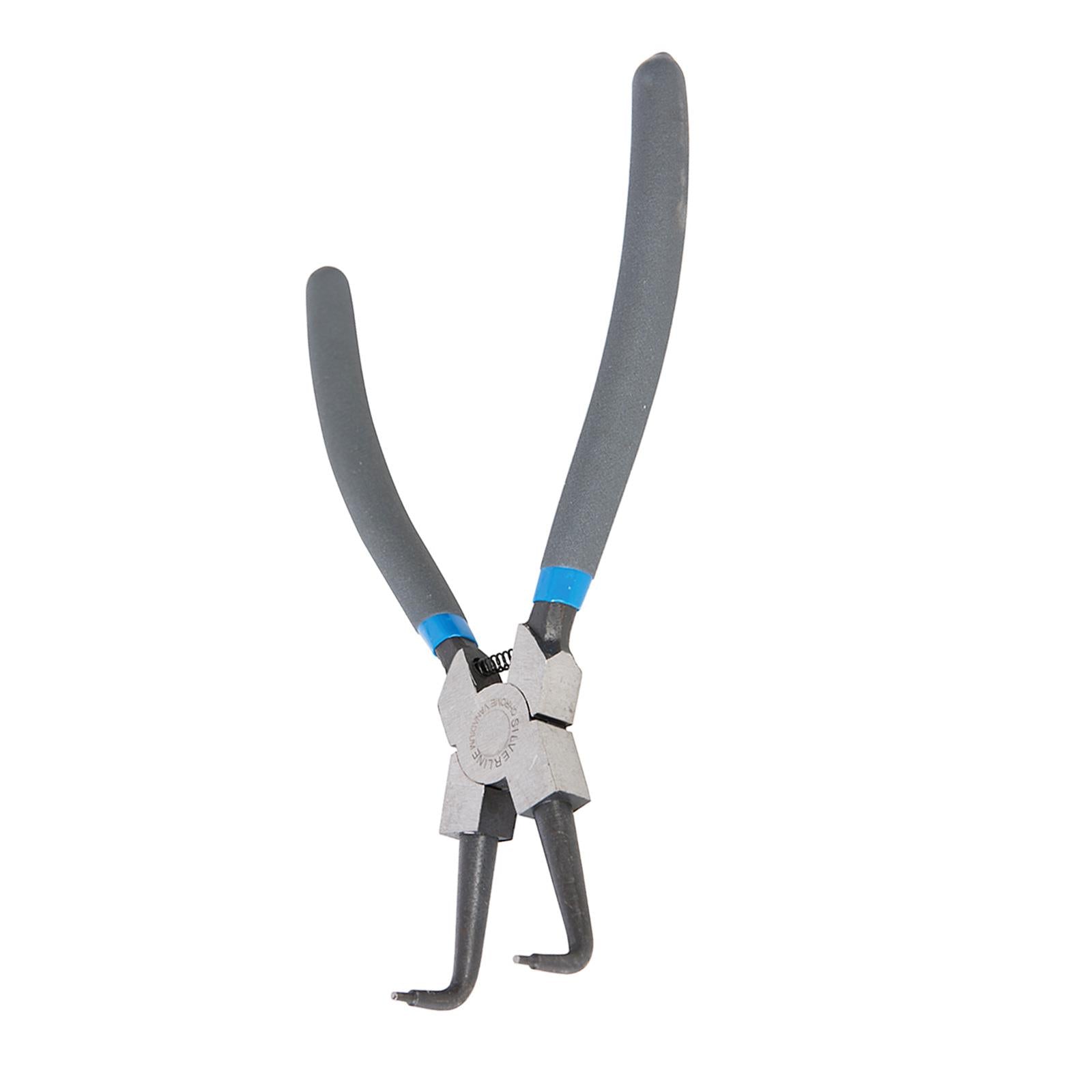 Bent Nose Internal Circlip Pliers - 230mm Chrome Vanadium Pvc Dipped Handles