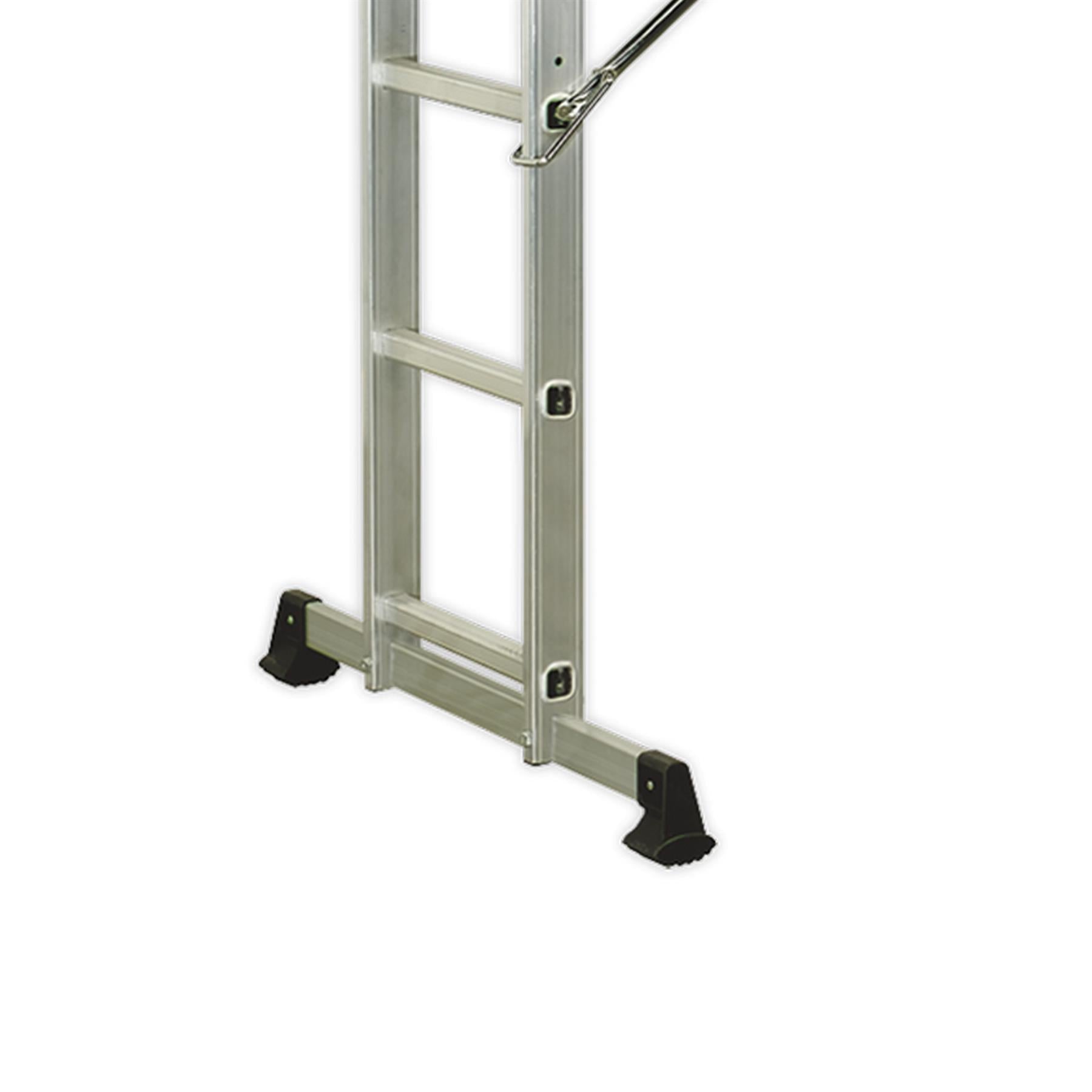 Sealey Aluminium Scaffold Ladder 4-Way EN 131 Used As Extending, Single, Step Or Complete Scaffolding Unit