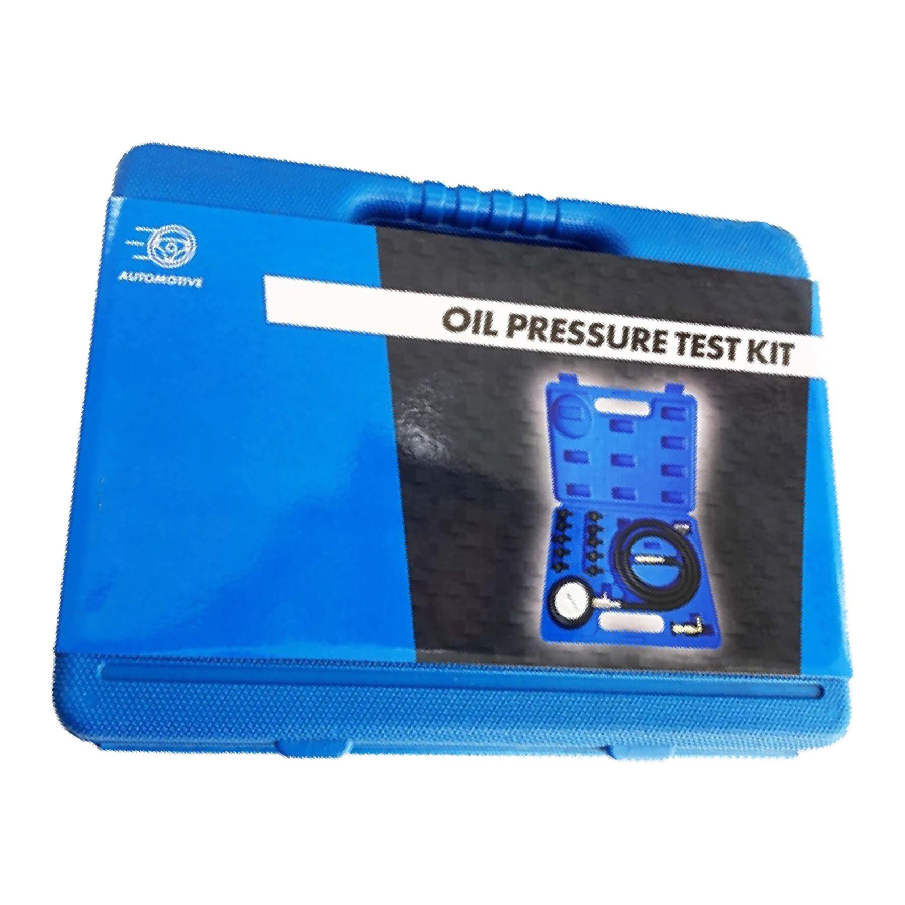Oil Pressure Meter Test Kit Tester Gauge Car Garage Tool Handy Storage Case