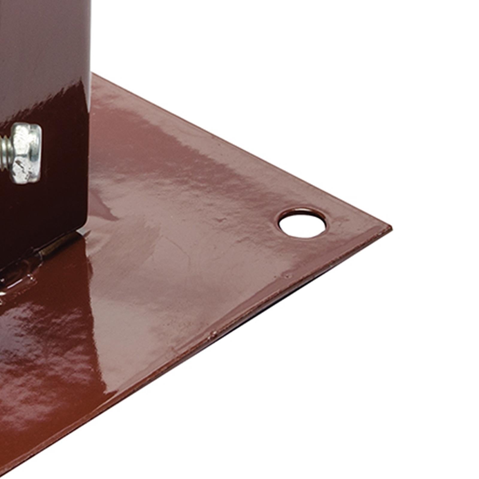 Fence Post Support Bolt Down 2" 50mm Garden Holder Like Metpost Bolt Grip Brown 1PC