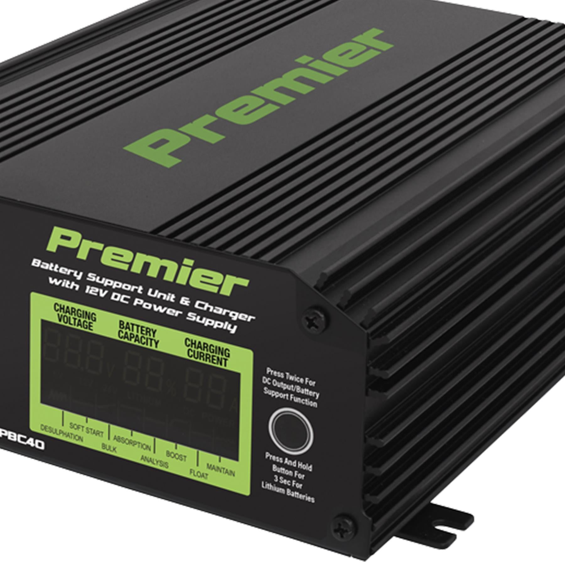 Sealey Battery Support Unit & Charger 40A 5 Year guarantee