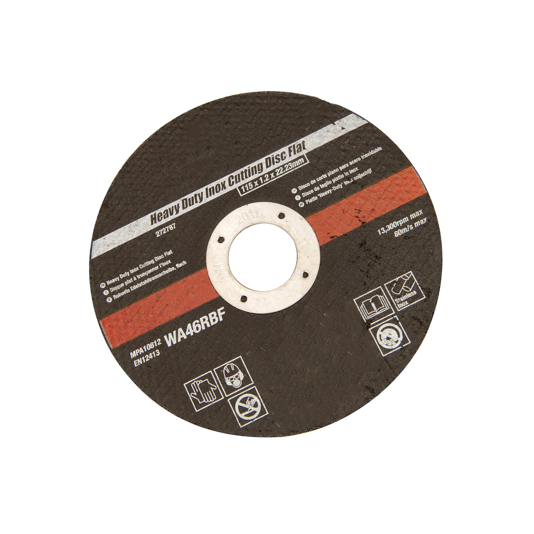 Cutting/Slitting Disc Flat 115 x 1.2 x 22.23mm - Inox Metal & Alloy