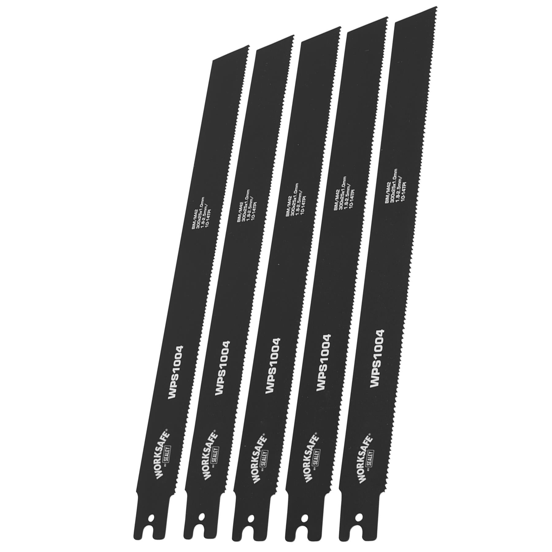 Pipe Saw Blade 300 x 25 x 1mm 10-14tpi - Pack of 5 Sealey