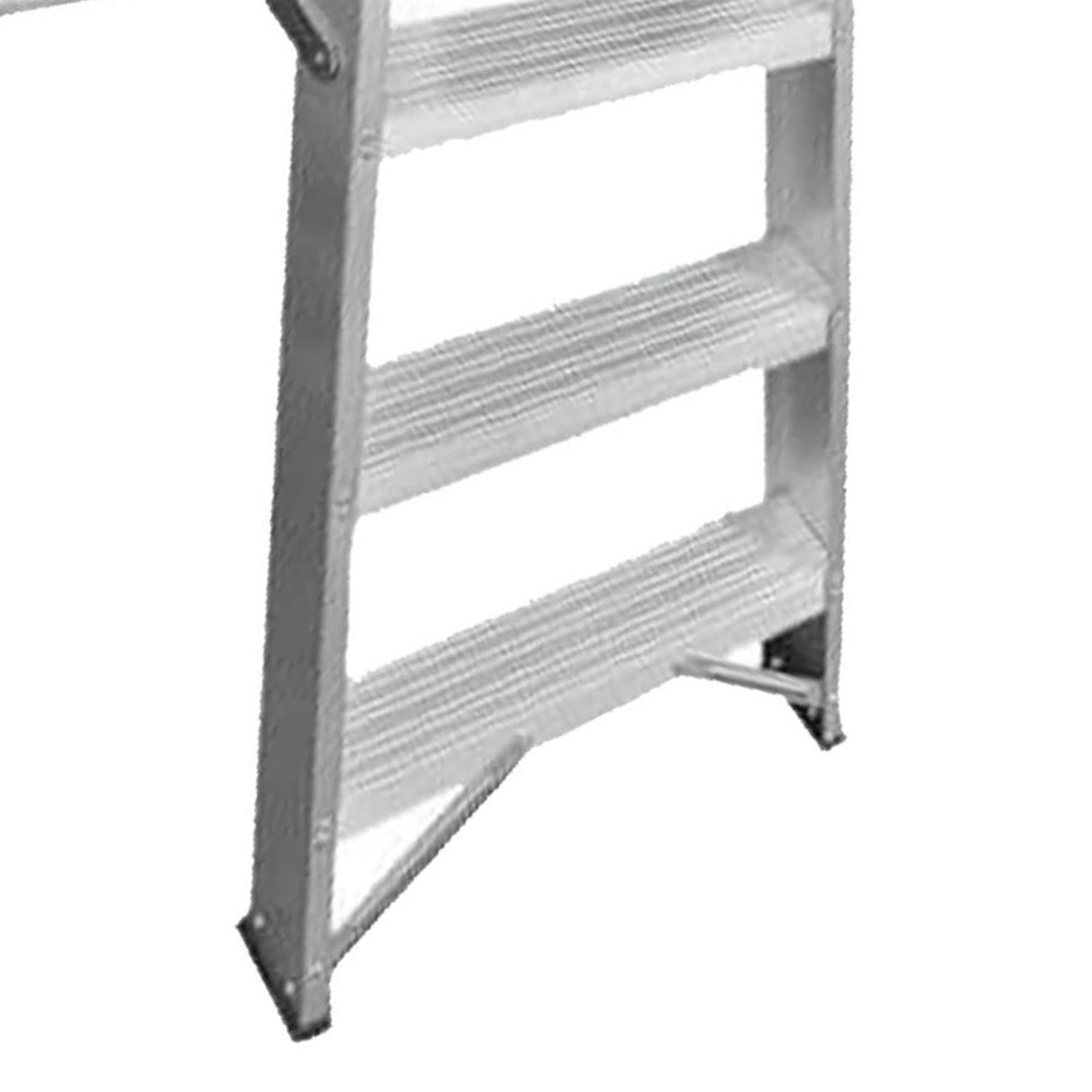 Dapetz Aluminium 4 Tread Builders Step Ladder 0.95m, Heavy Duty, Made In UK