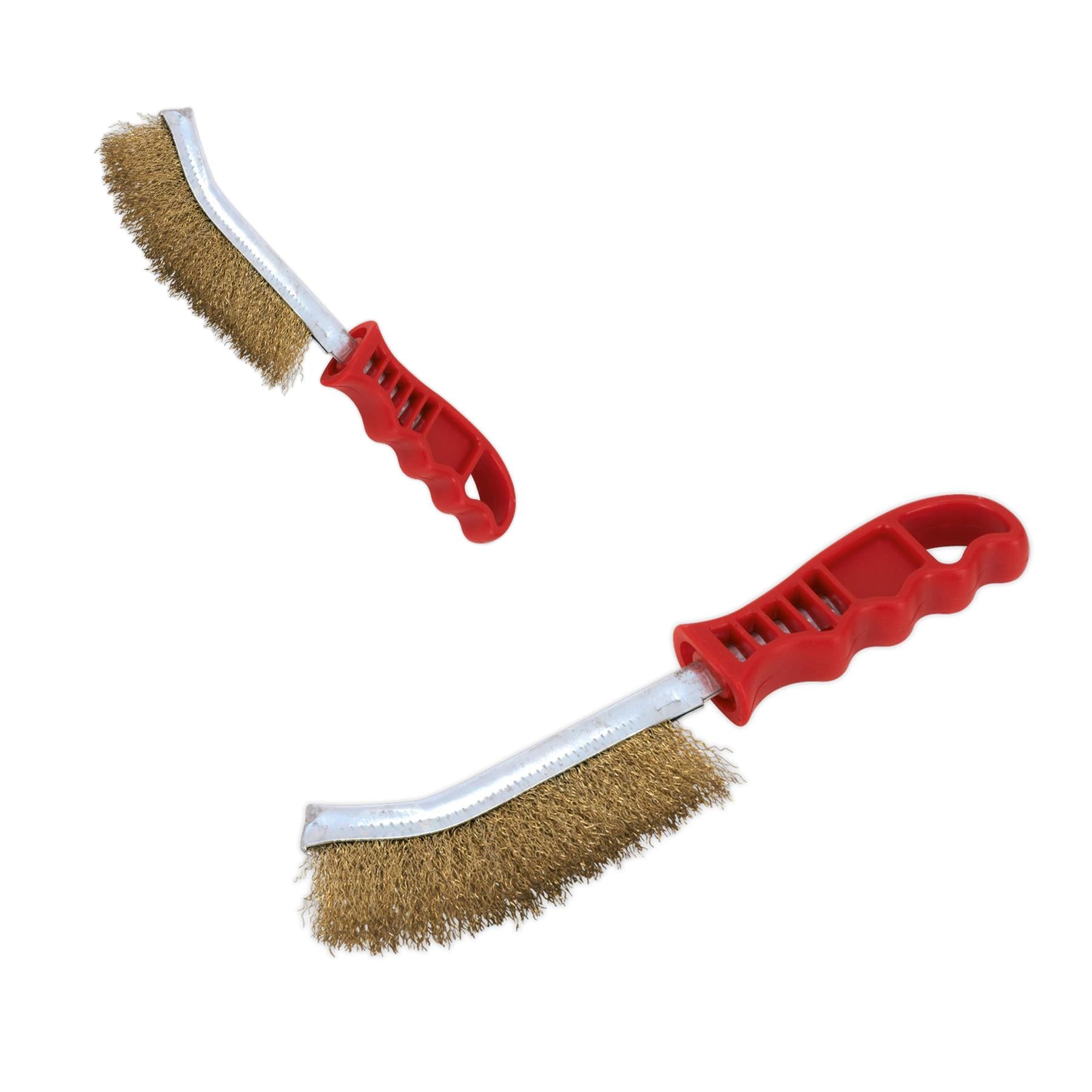 Wire Brush Brassed Steel Plastic Handle Sealey
