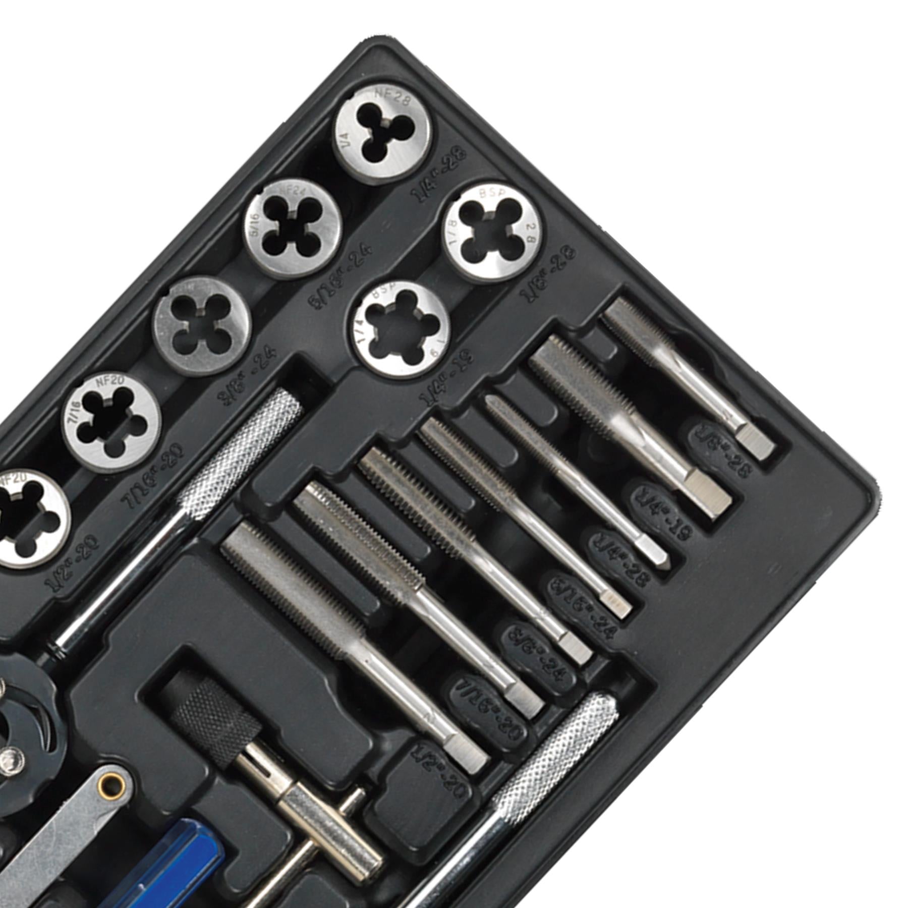 Tool Tray with Tap & Die Set 33pc With Lifetime GuaranteeSealey