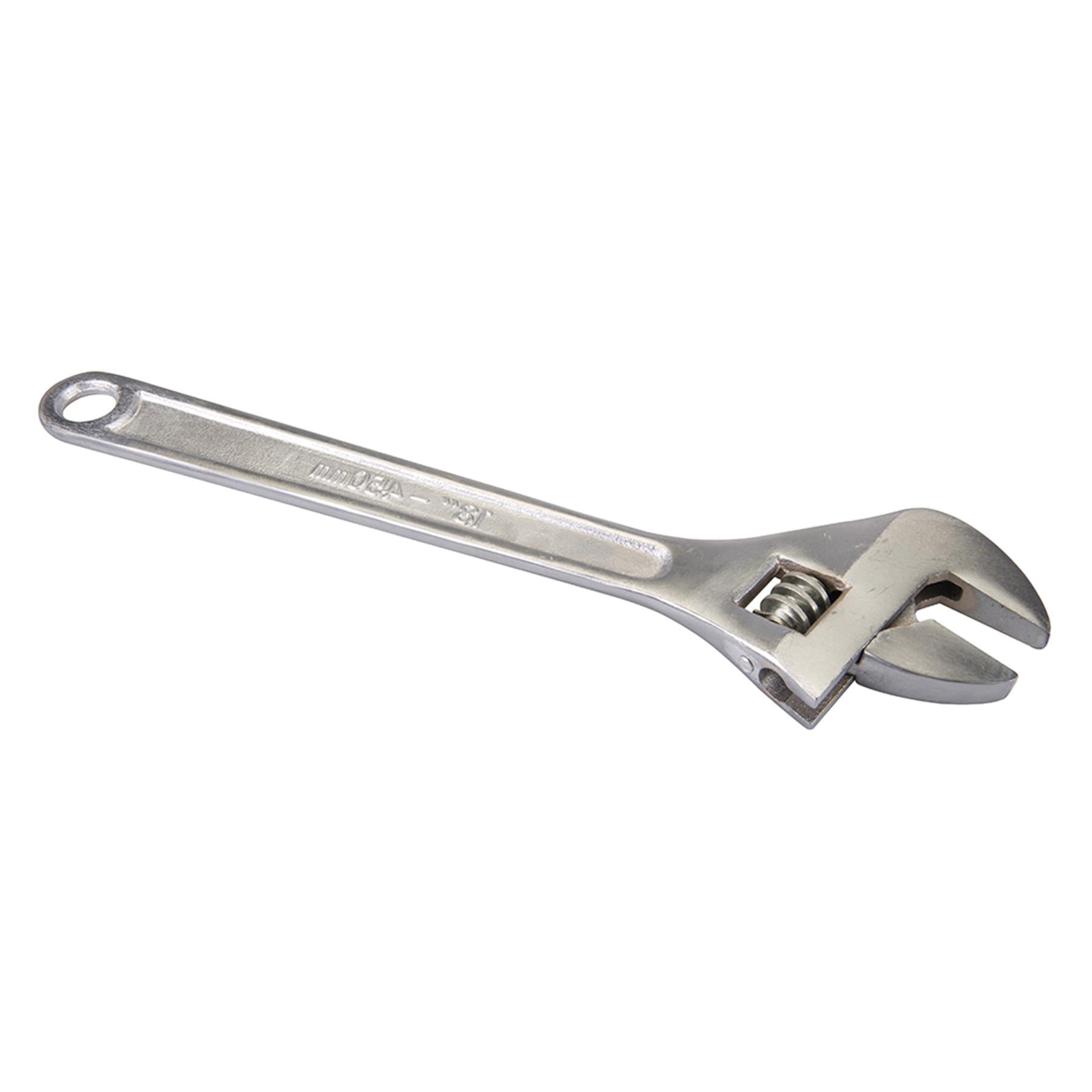 Adjustable Wrench 450mm Length - Jaw 50mm Drop-Forged Chrome Plated New
