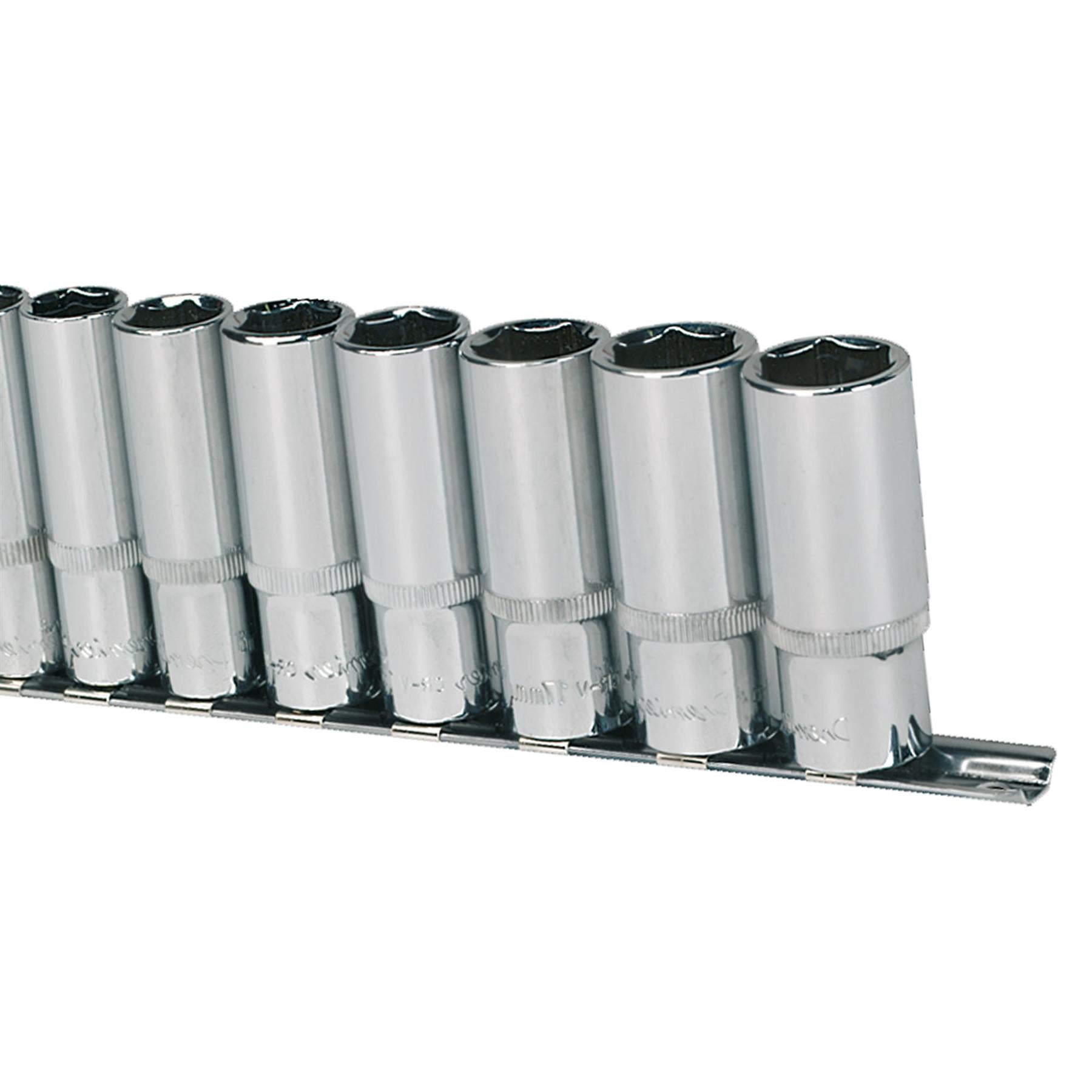 Sealey Socket Set 12pc 3/8"Sq Drive 6pt Deep WallDrive Metric