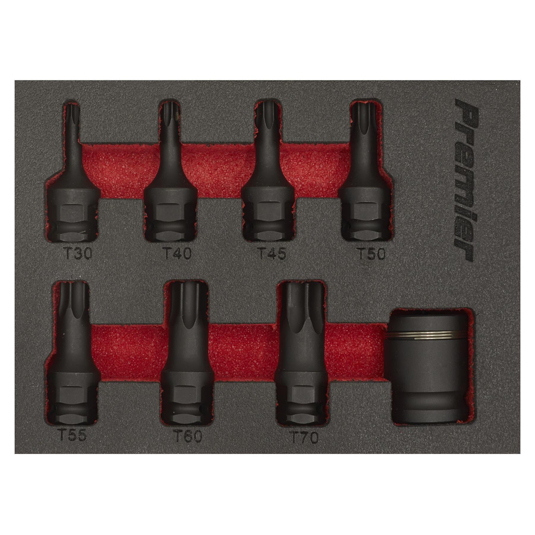 Sealey Impact TRX-Star* Socket Bit Set 8pc 3/8"Sq Drive