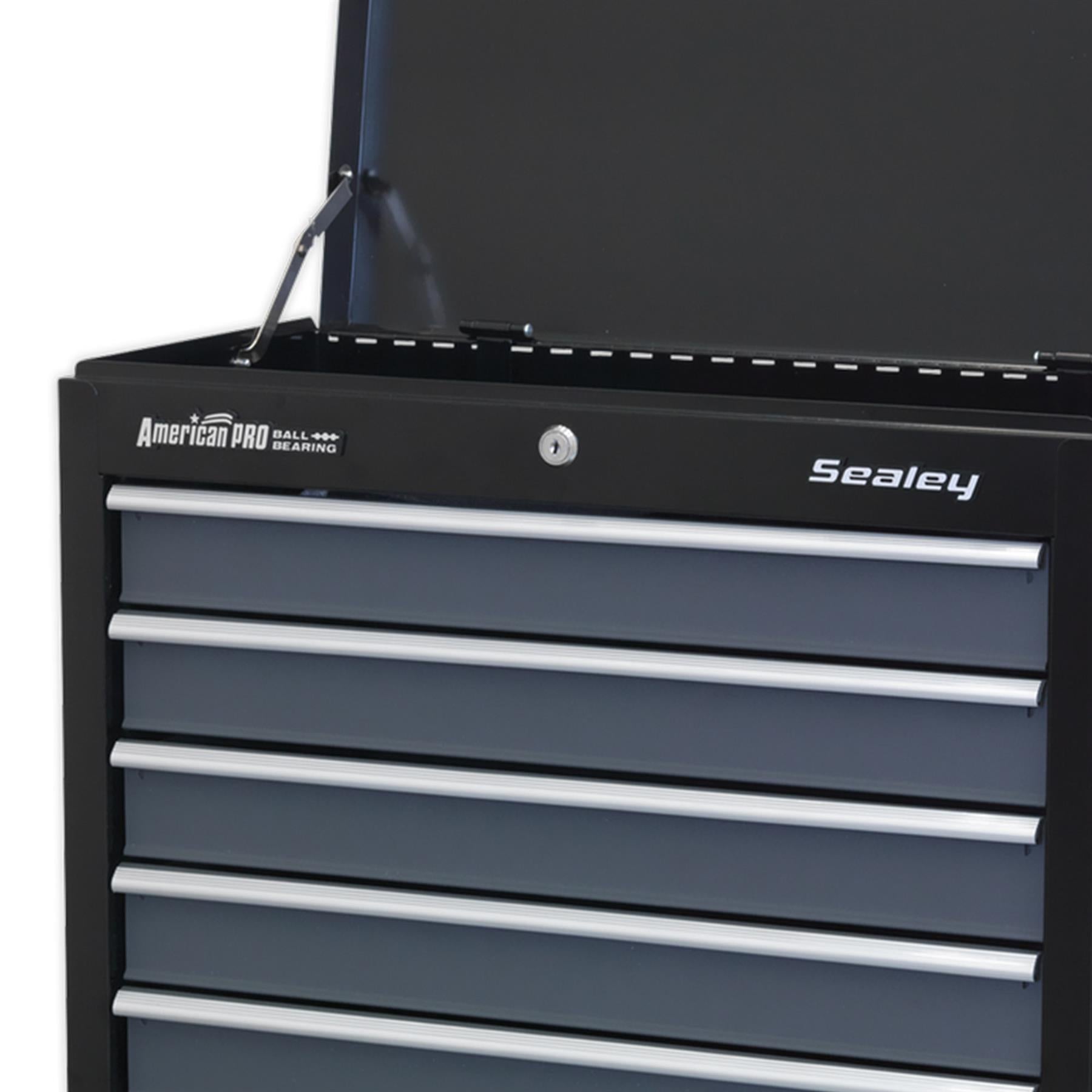 Sealey Topchest 5 Drawer with Ball Bearing Slides - Black/Grey