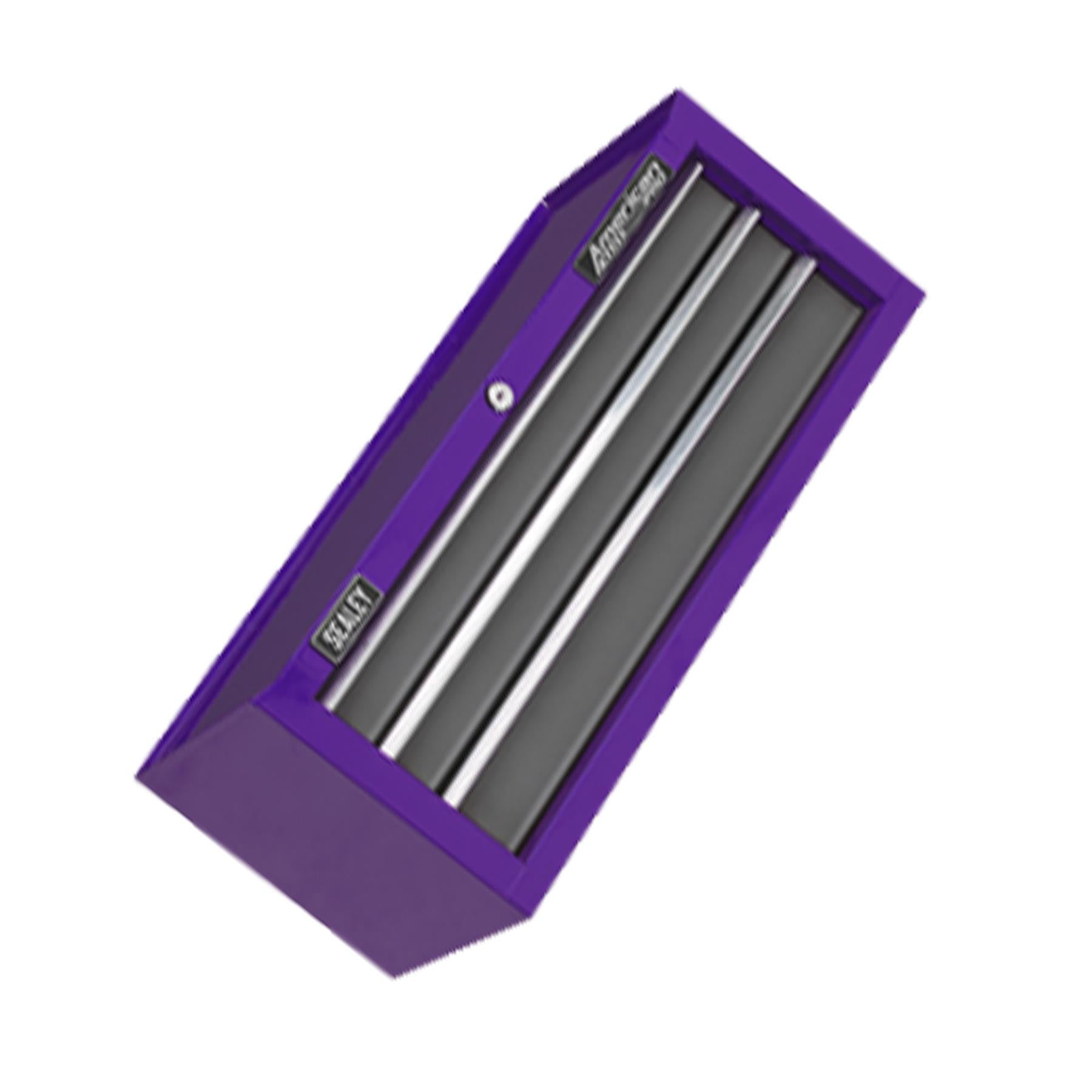 Sealey Mid-Box 3 Drawer with Ball-Bearing Slides - Purple/Grey