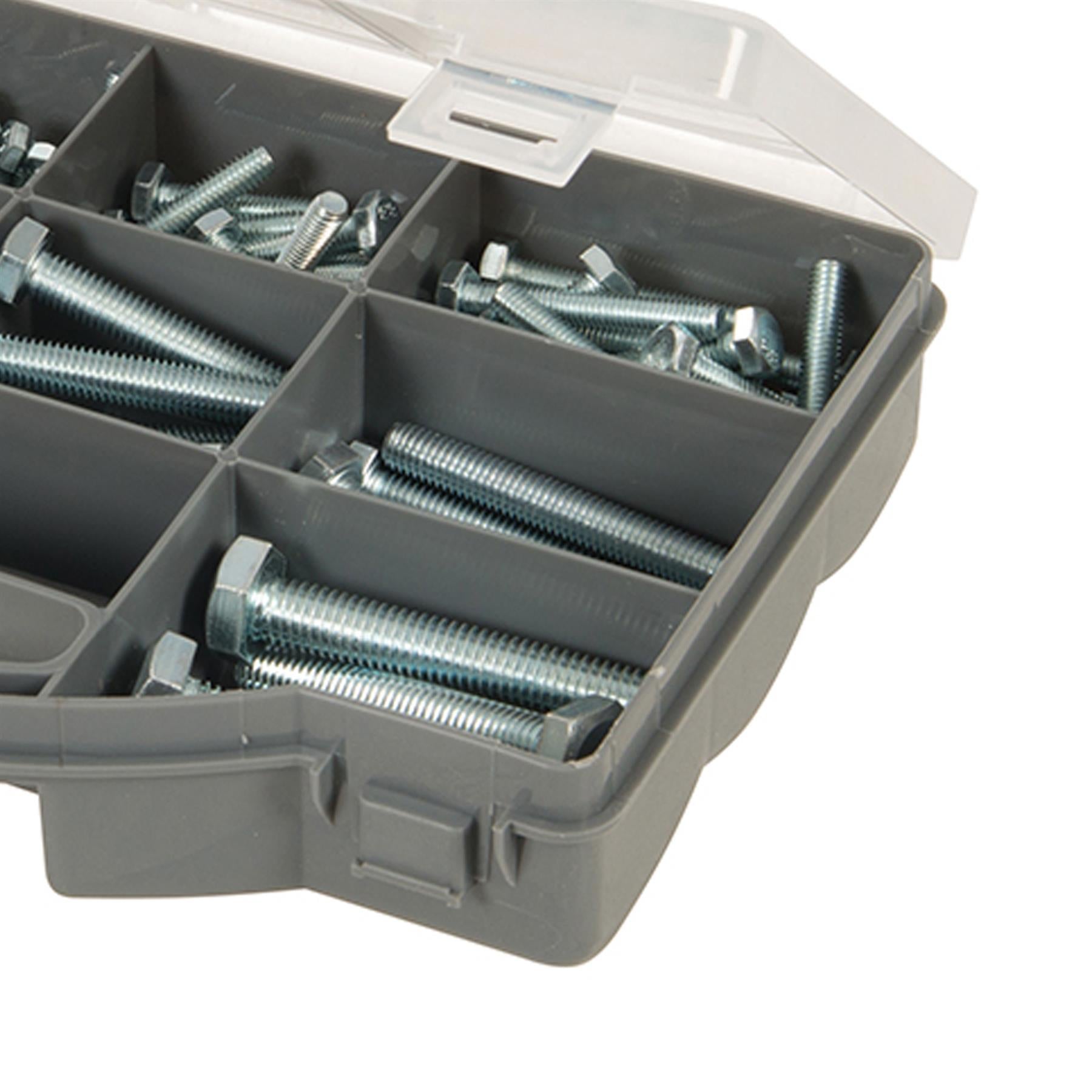 145Pce High Tensile Bolts Pack High-Tensile Steel Bzp Hex-Head Bolts Hardened