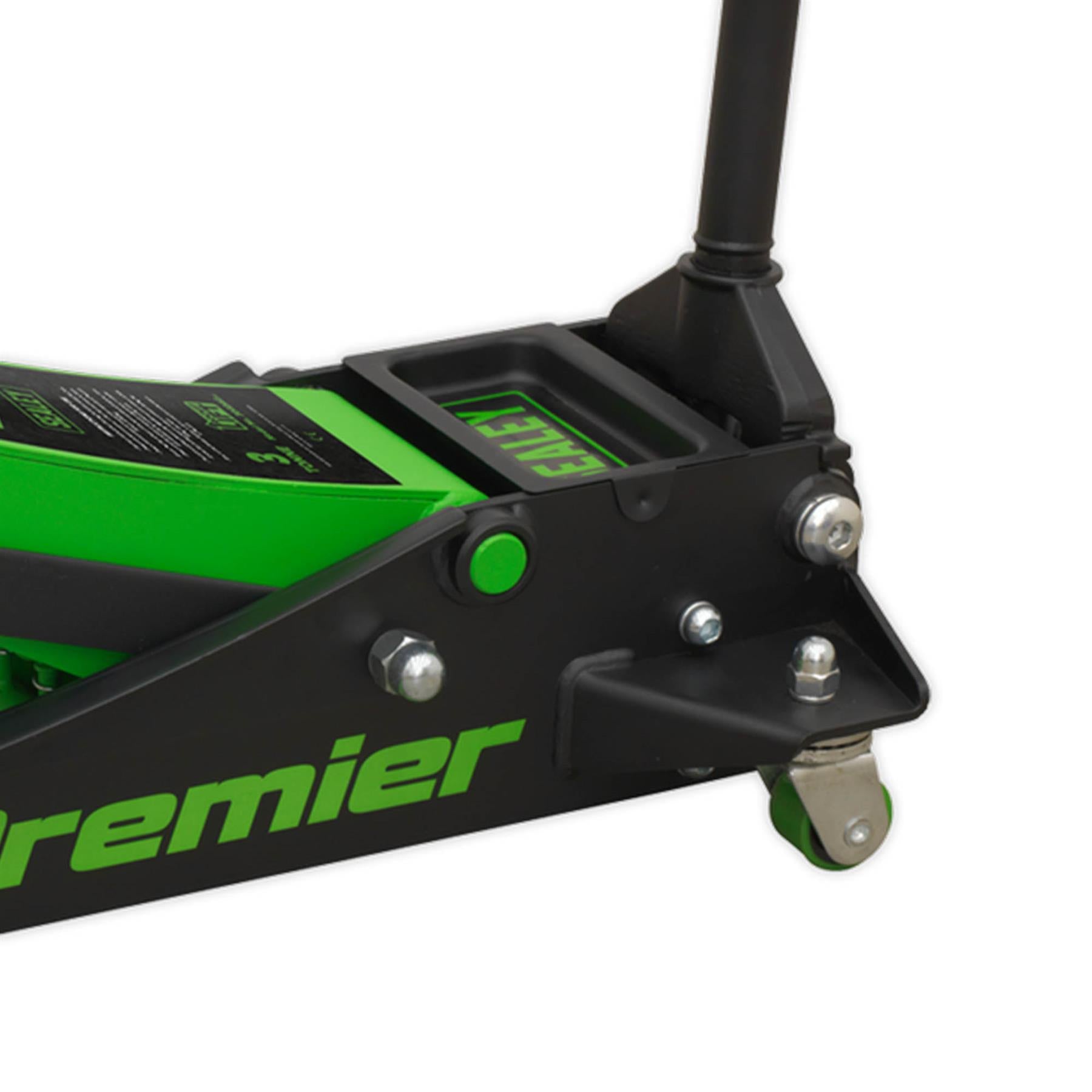 Sealey Trolley Jack 3tonne Rocket Lift Green Garage Workshop DIY