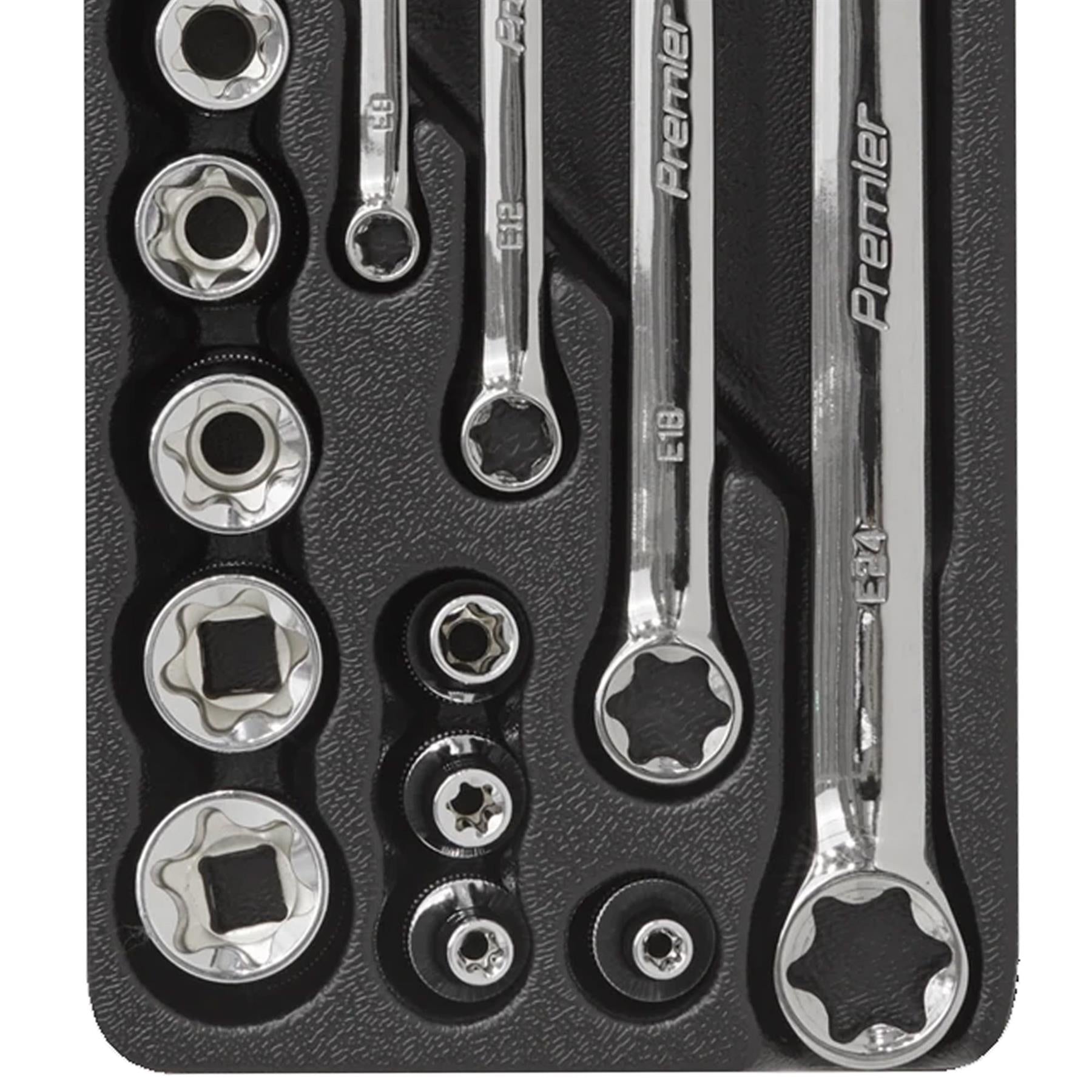 Sealey TRX-Star* 3/8"Sq Drive Socket & Spanner Set 16pc
