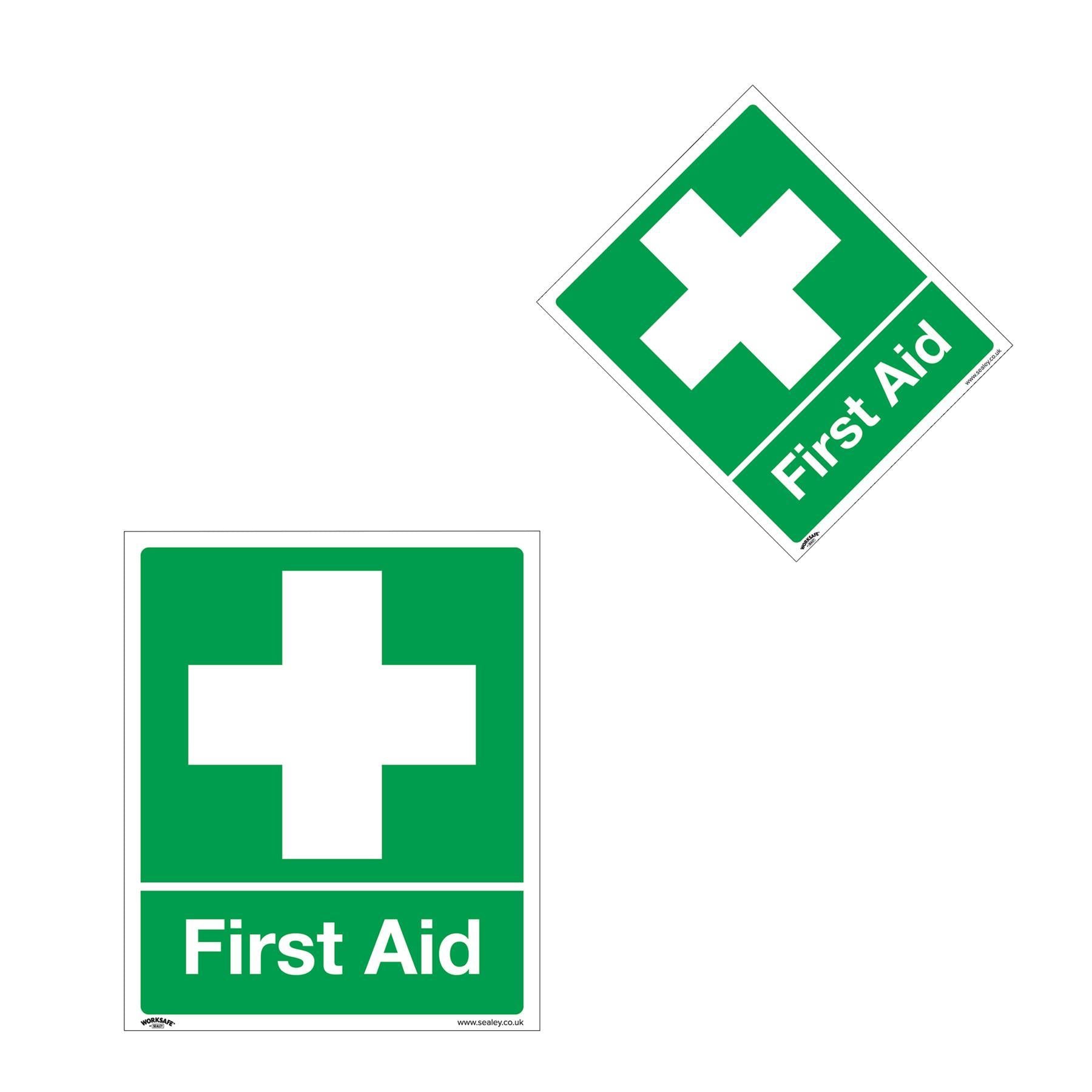 Safety Sign - First Aid - Self-Adhesive Vinyl