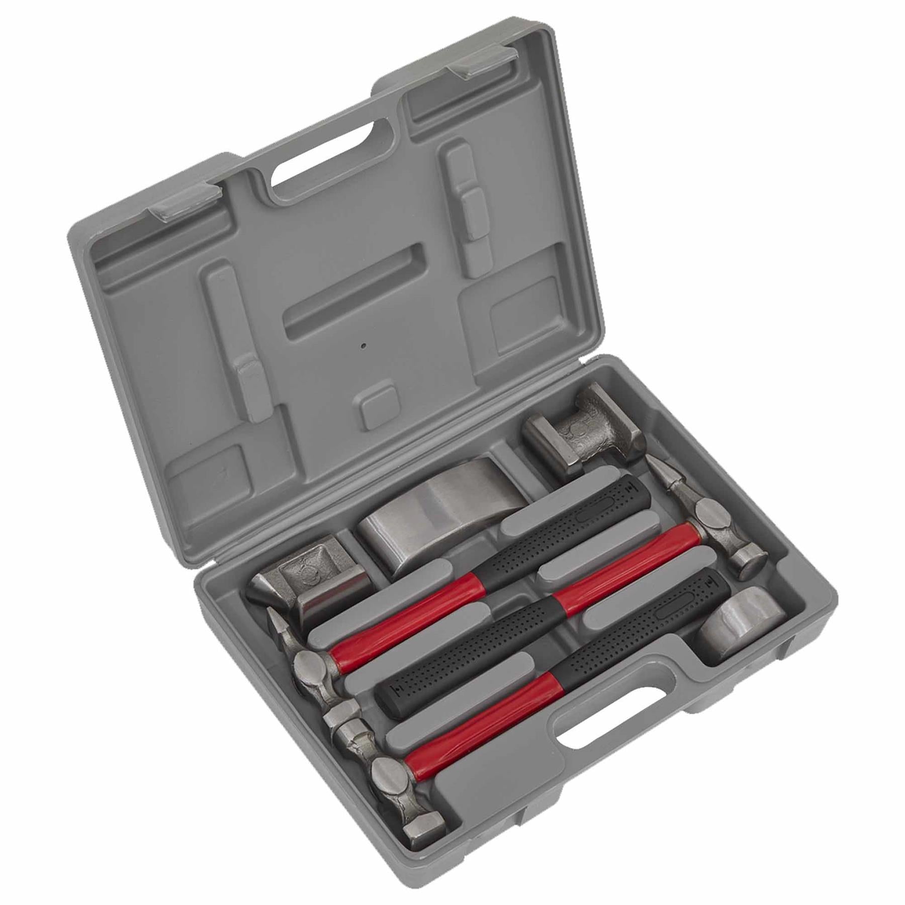 Sealey 7Pc Car Auto Body Panel Repair Tool With FibreGlass Red & Black