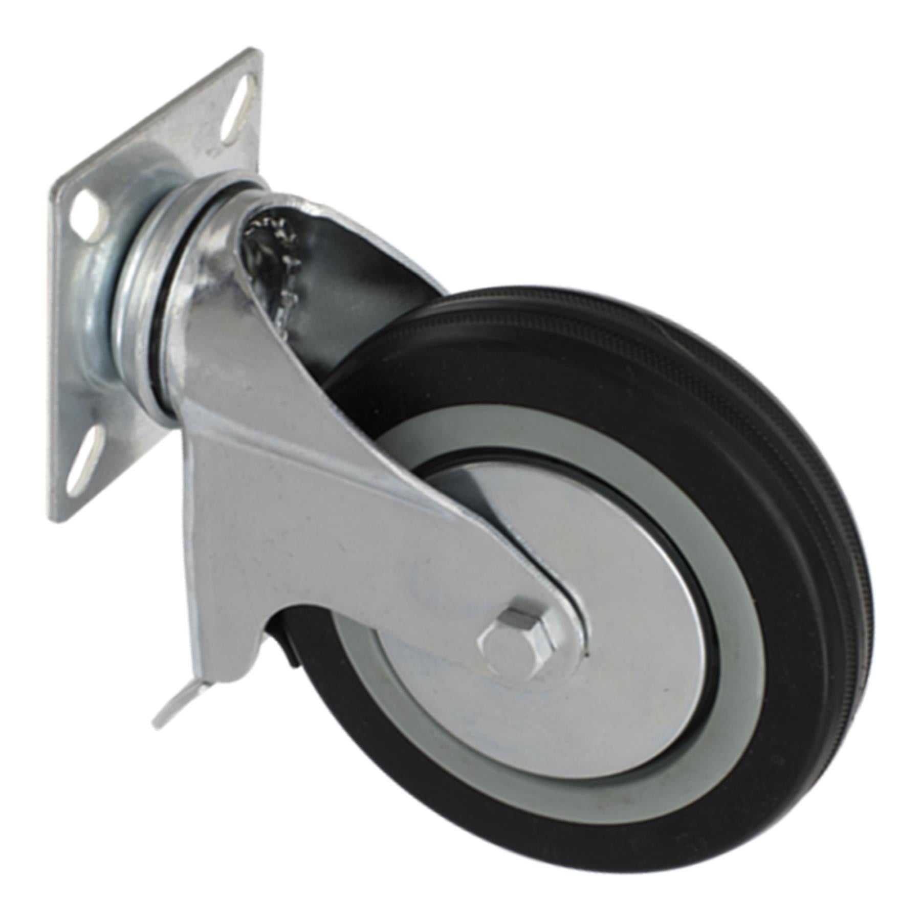 Sealey Castor Wheel Swivel Plate with Brake 125mm