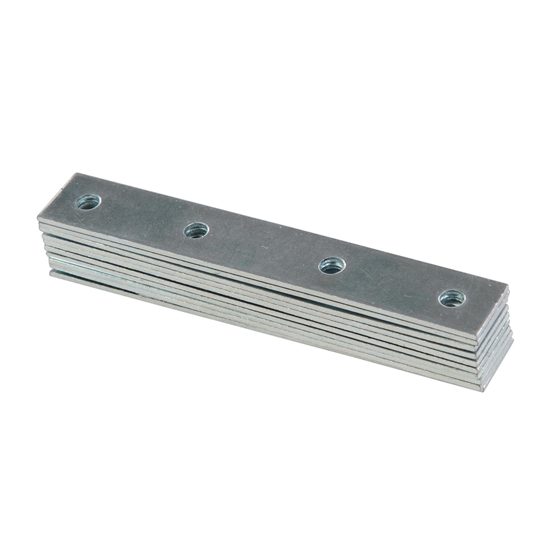 10x Mending Plates Zinc Plated With Offset Fixing Holes For Timber Repair 100mm