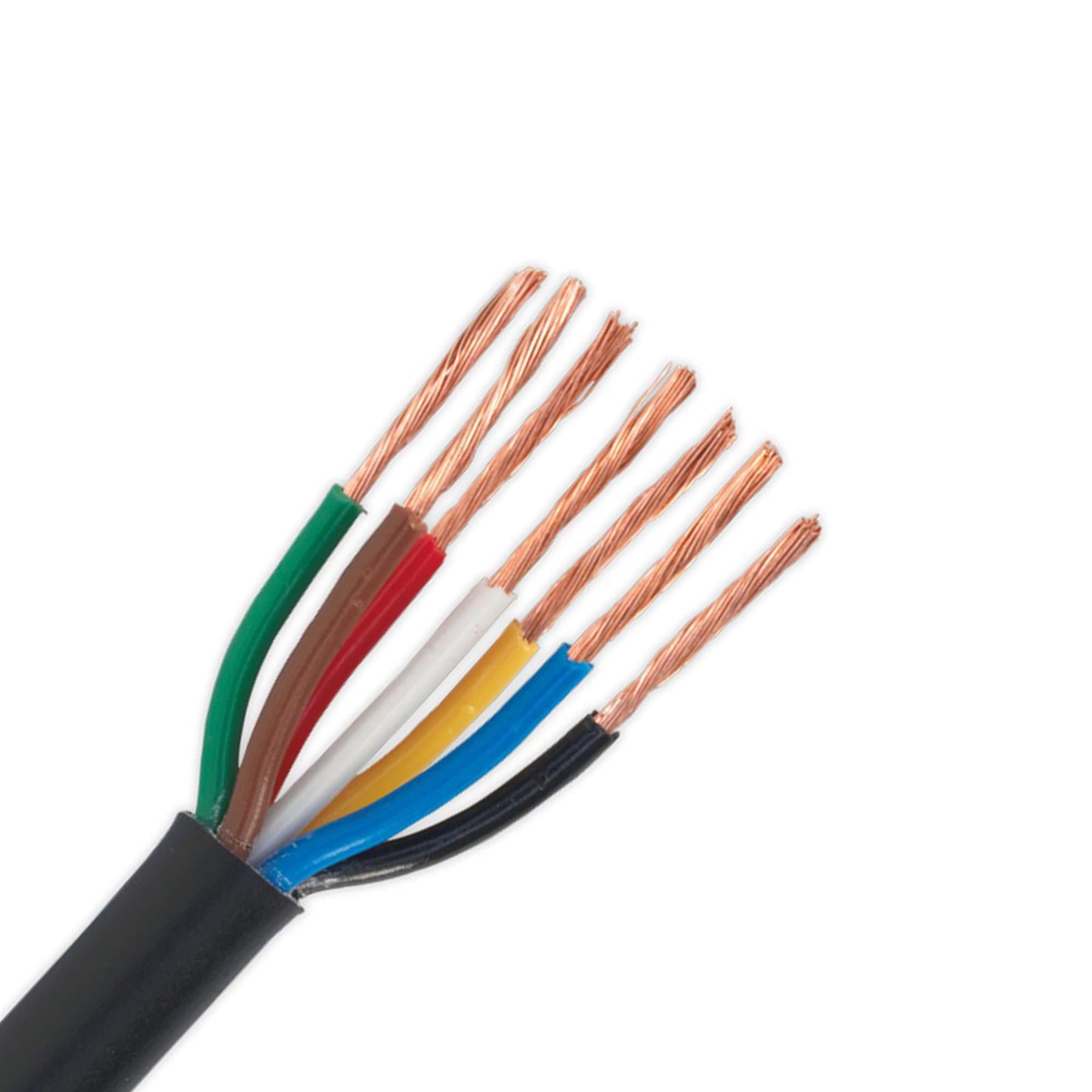 Sealey Automotive Cable Seven Core Thin Wall 7 x 0.75mm² 24/0.20mm 30m Black