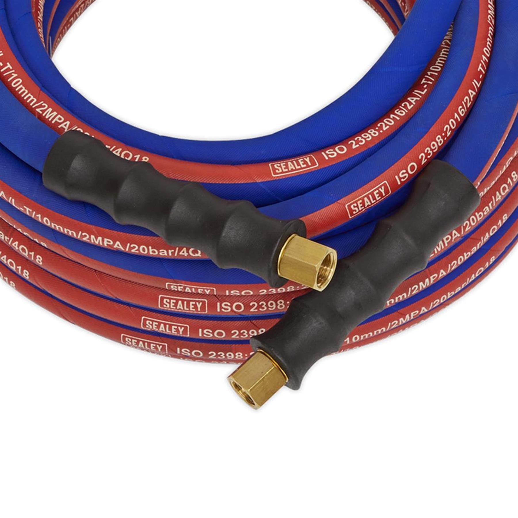 Sealey Extra Heavy Duty Rubber Air Compressor Hose 20m Metre 1/4"BSP 8mm Bore