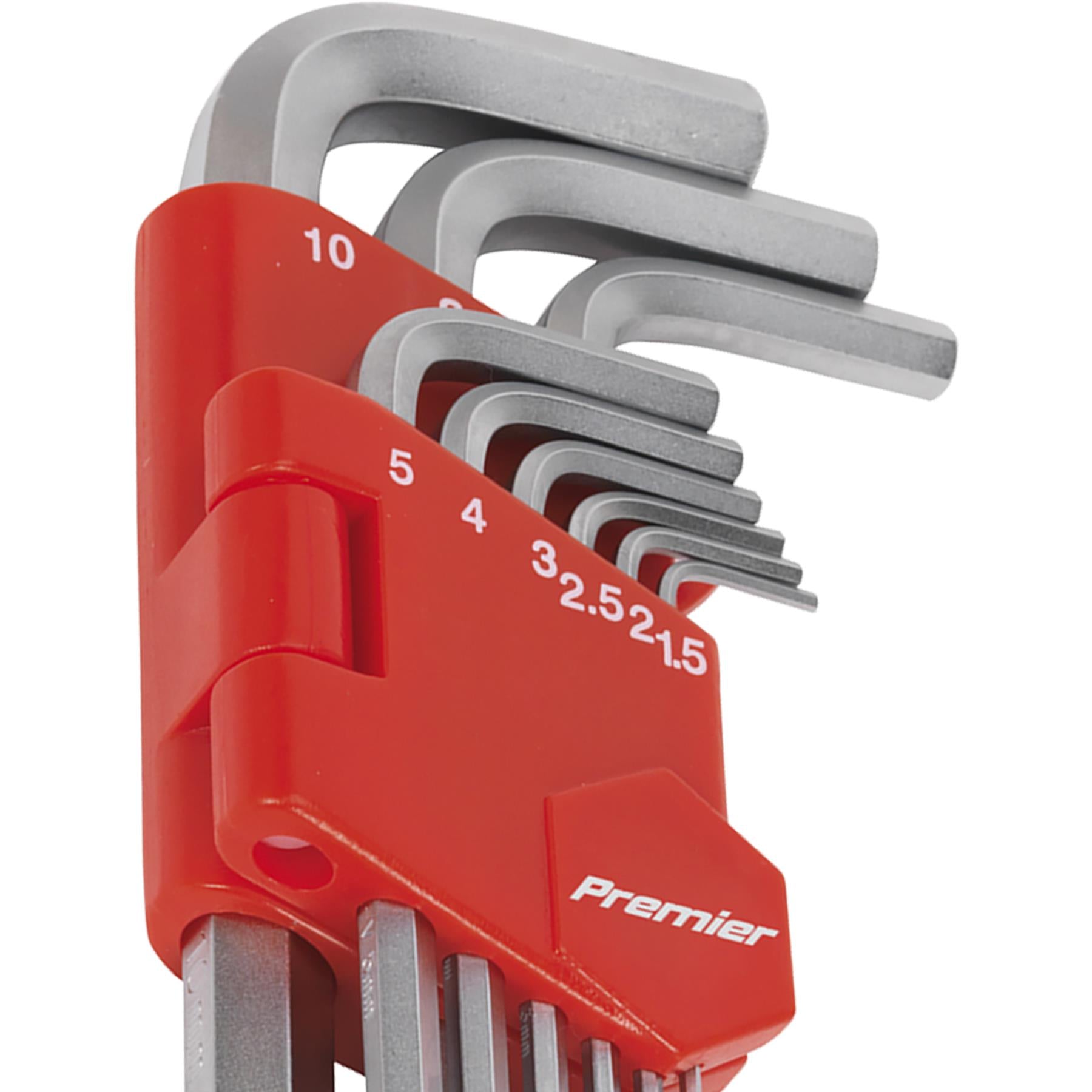 Sealey Ball-End Hex Key Set 9pc Long Metric