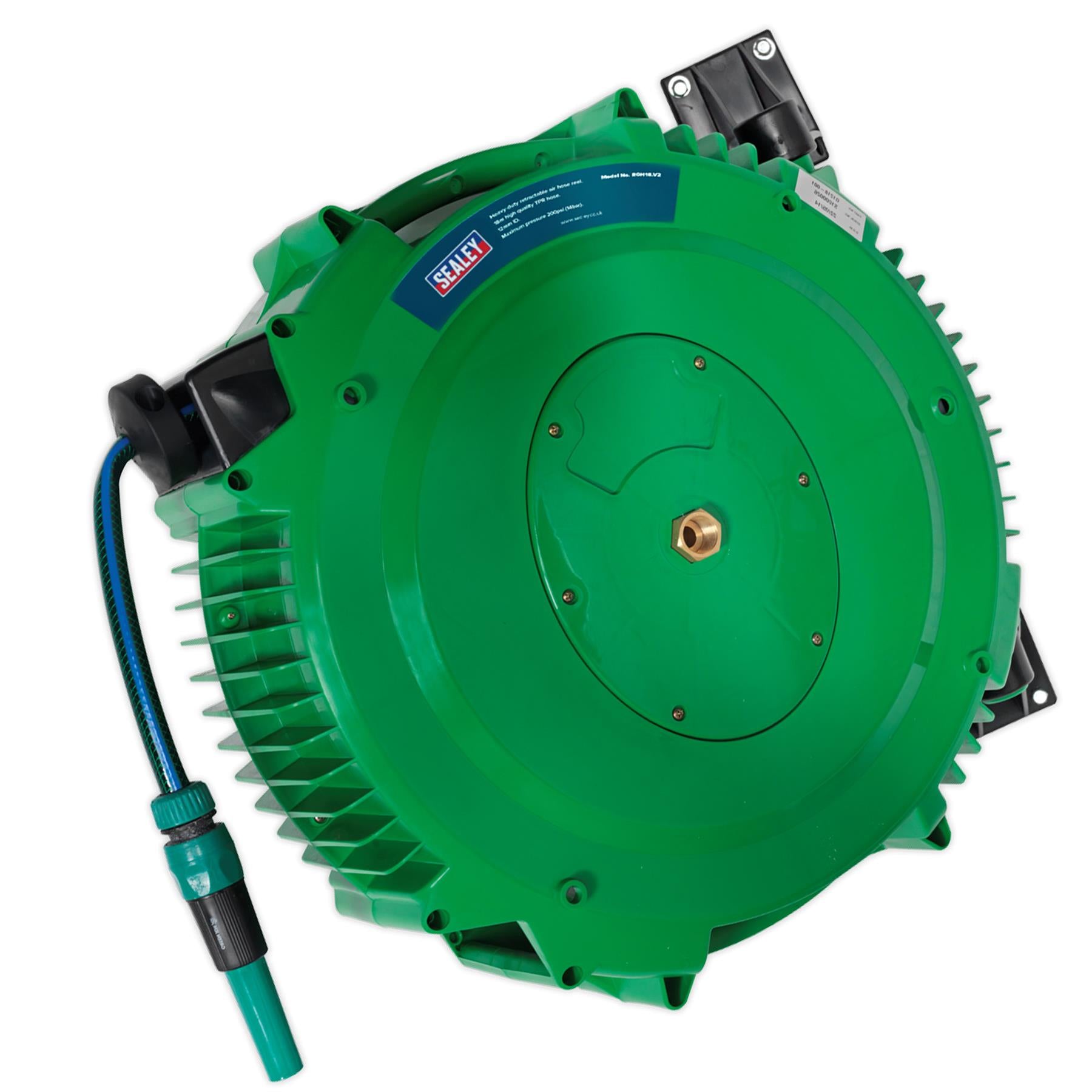 Sealey Retractable Water Hose Reel 18m 12mm ID PVC Hose