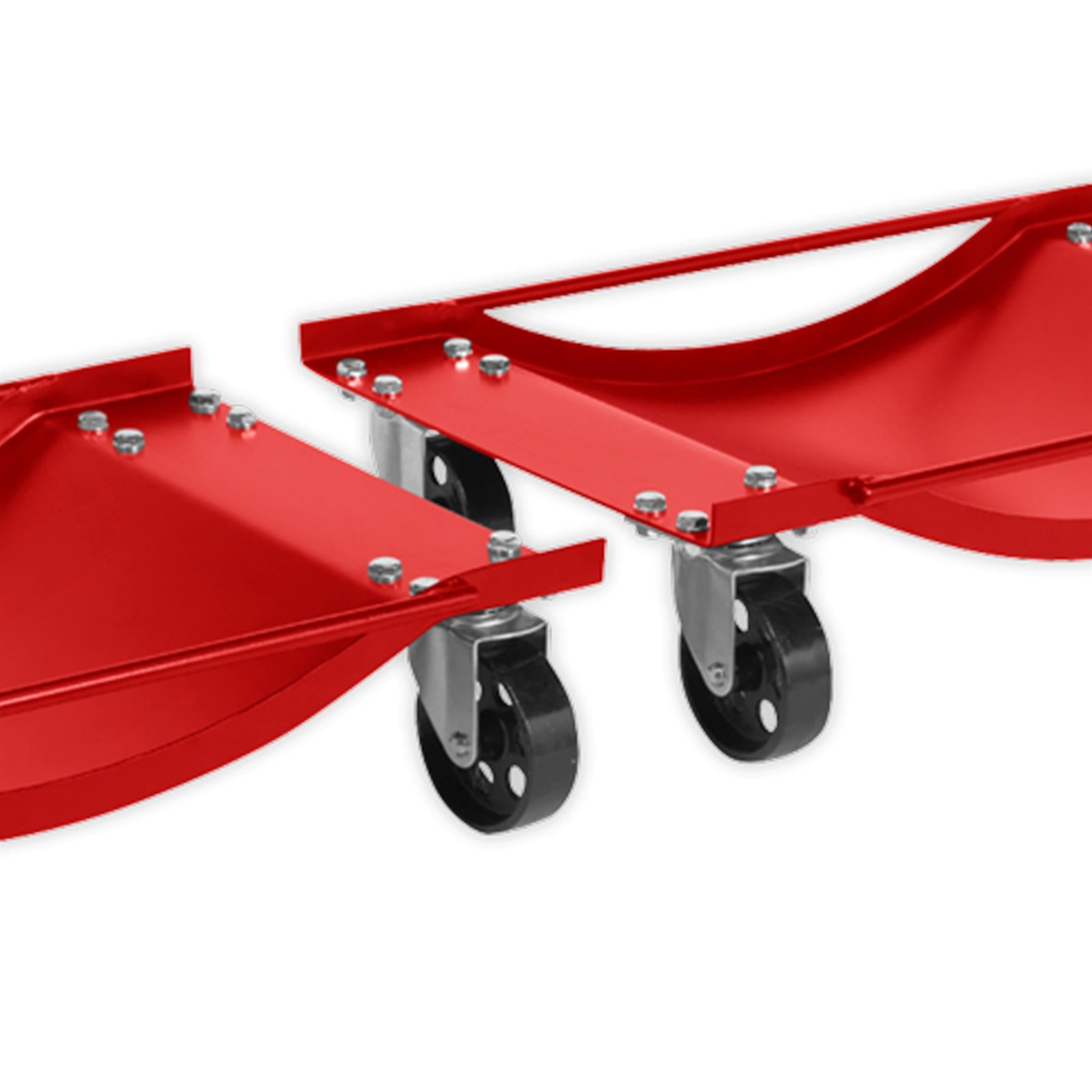 Sealey Wheel Dolly Set 454kg Capacity Two Pressed Steel Wheel Dollies