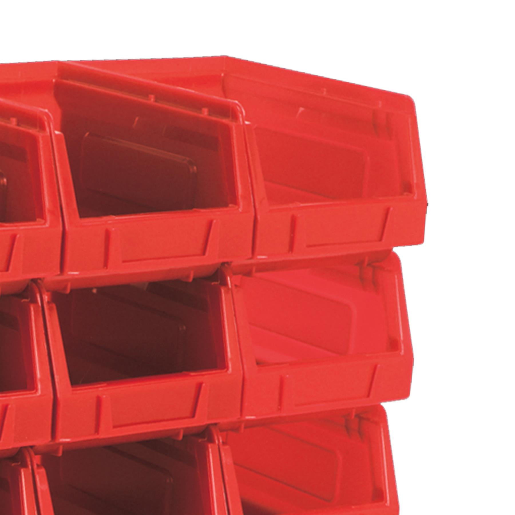 Sealey Plastic Storage Bin 105 x 165 x 85mm - Red Pack of 24
