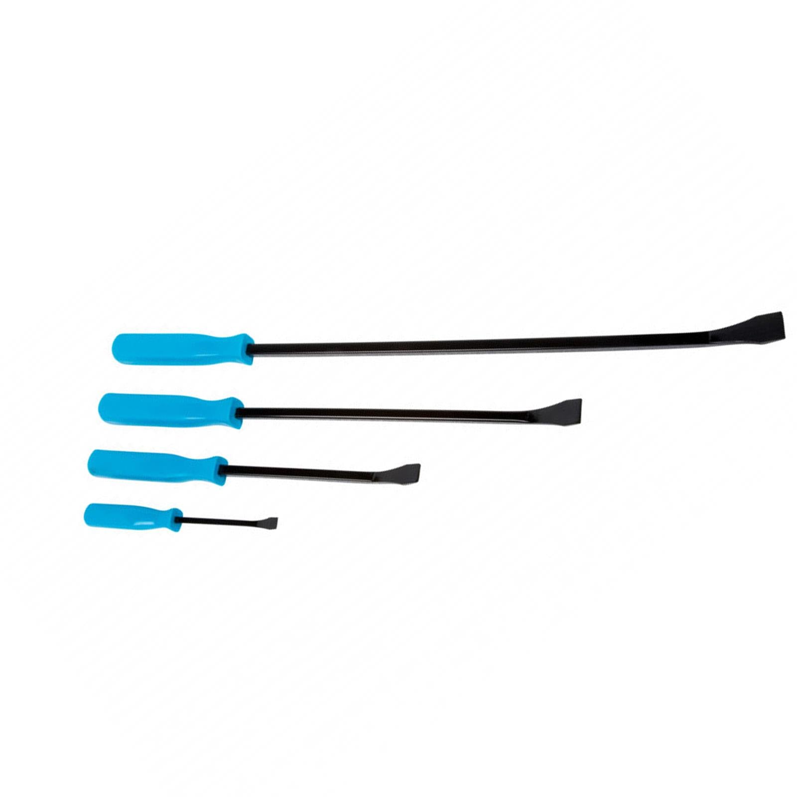 BlueSpot 4Pce Heavy Duty Pry Bar Set Wrecking Crow Bar 200 300 450 & 600mm PVC Handle