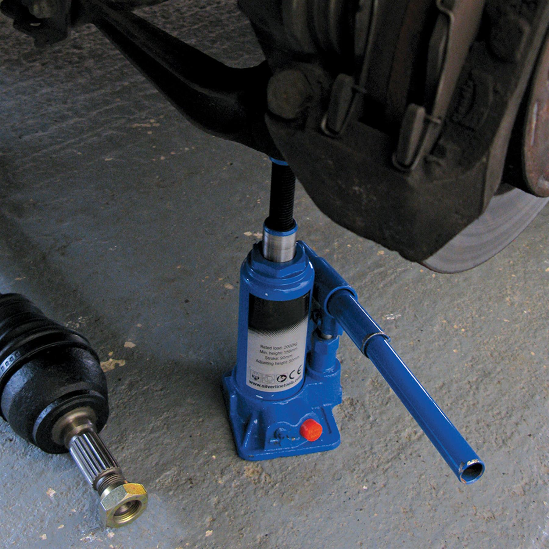 2 Ton Heavy Duty Hydraulic Bottle Jack Lifting Ram Car Van Boat Truck Caravan