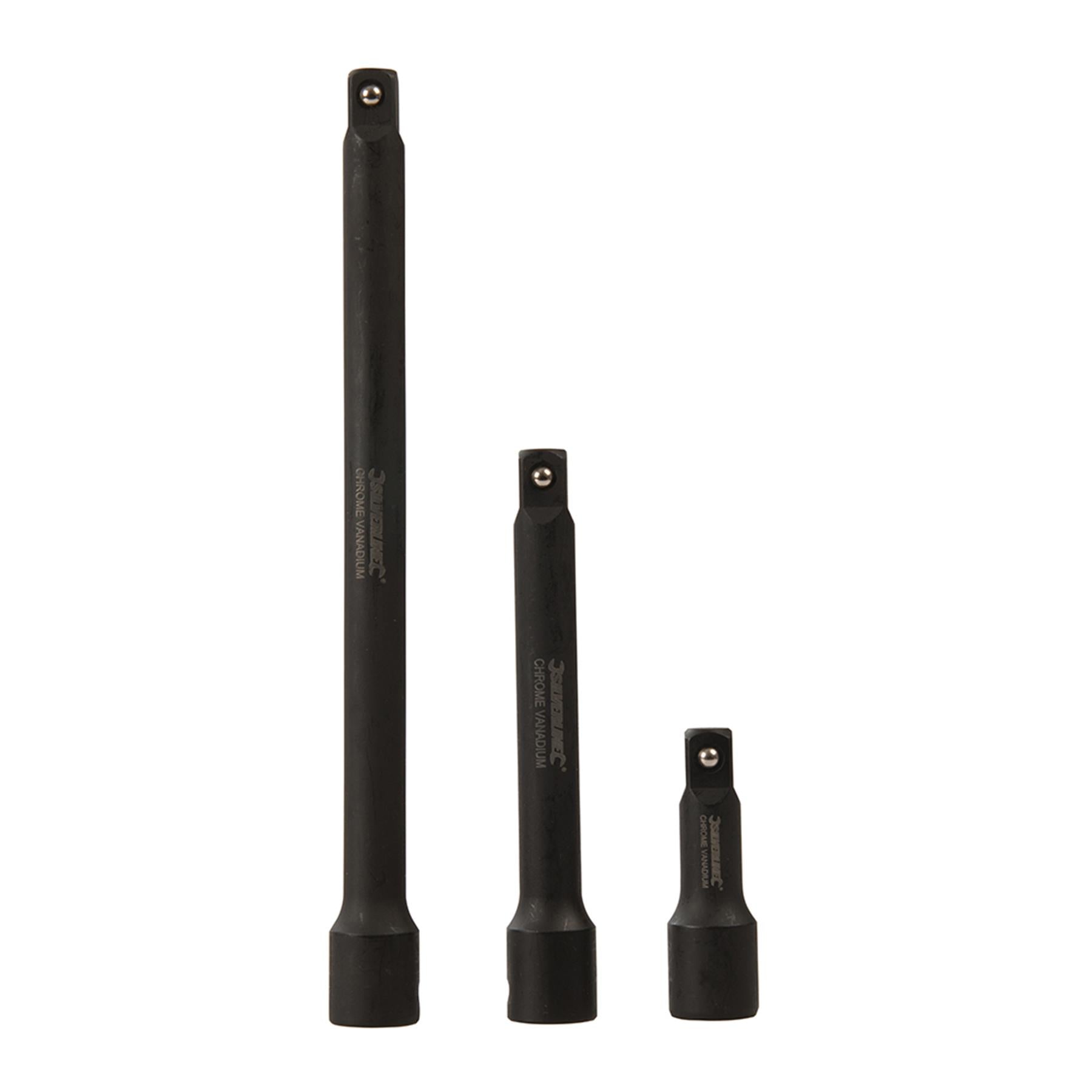 Impact Extension Bar Set 1/2" 3Pc For Powered Impact Tools 75, 150 & 250mm