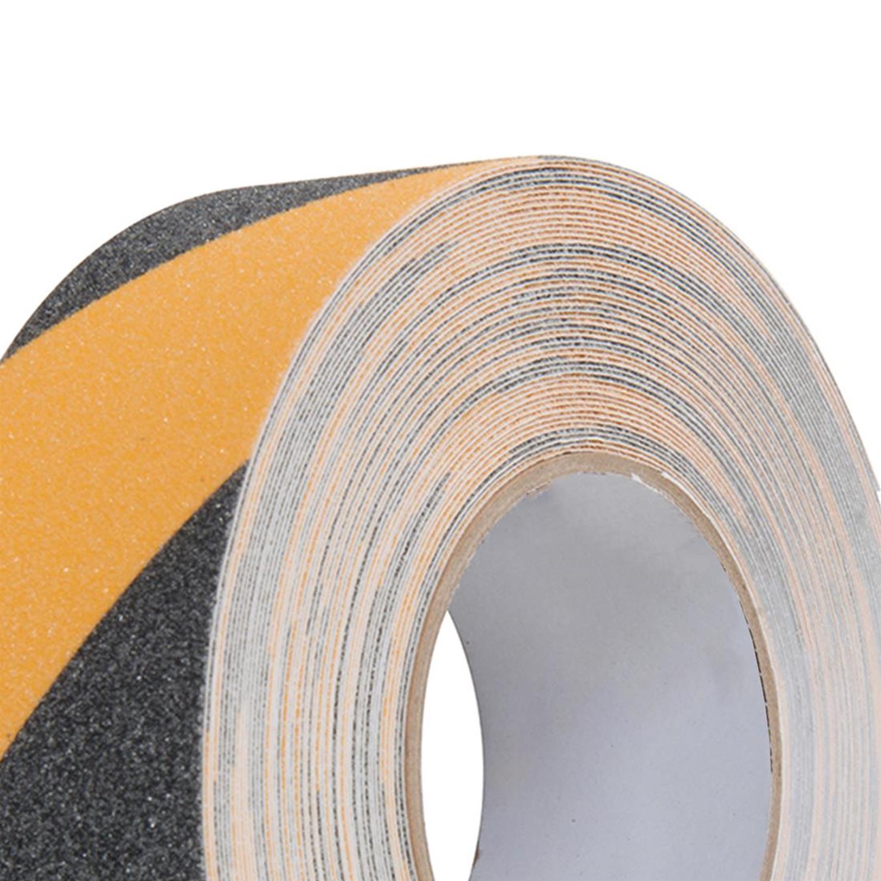 50mm X 18m Anti Slip Tape High Grip Non Slip Abrasive Self Adhesive Black Yellow