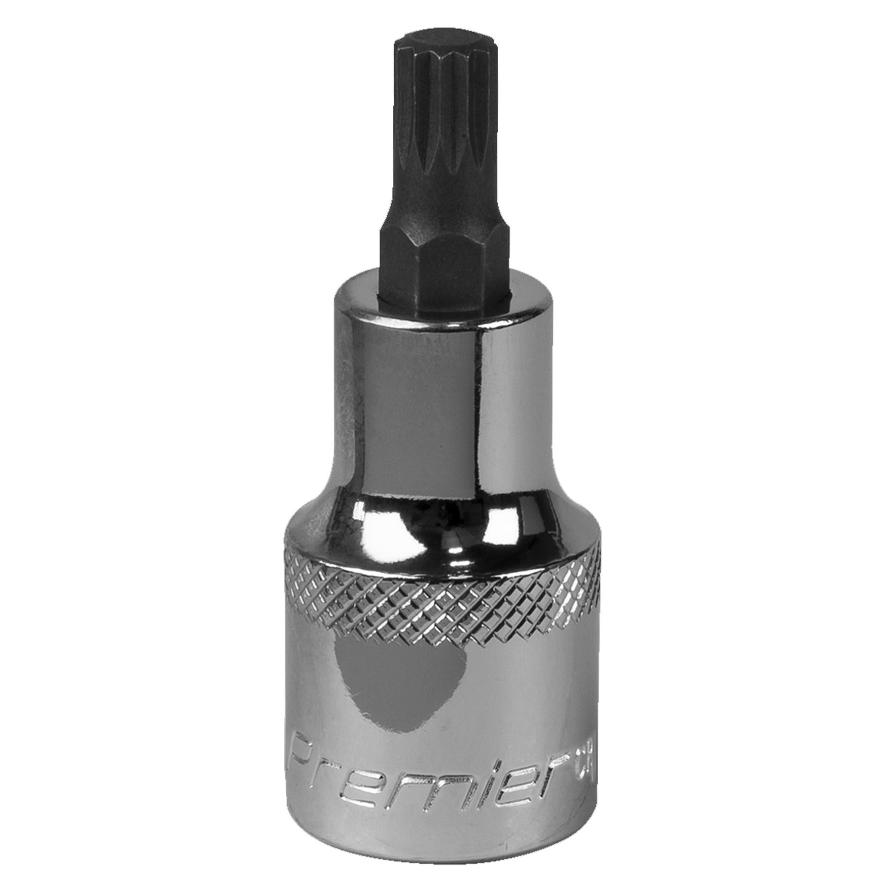Sealey Spline Socket Bit M8 1/2"Sq Drive Chrome Vanadium steel