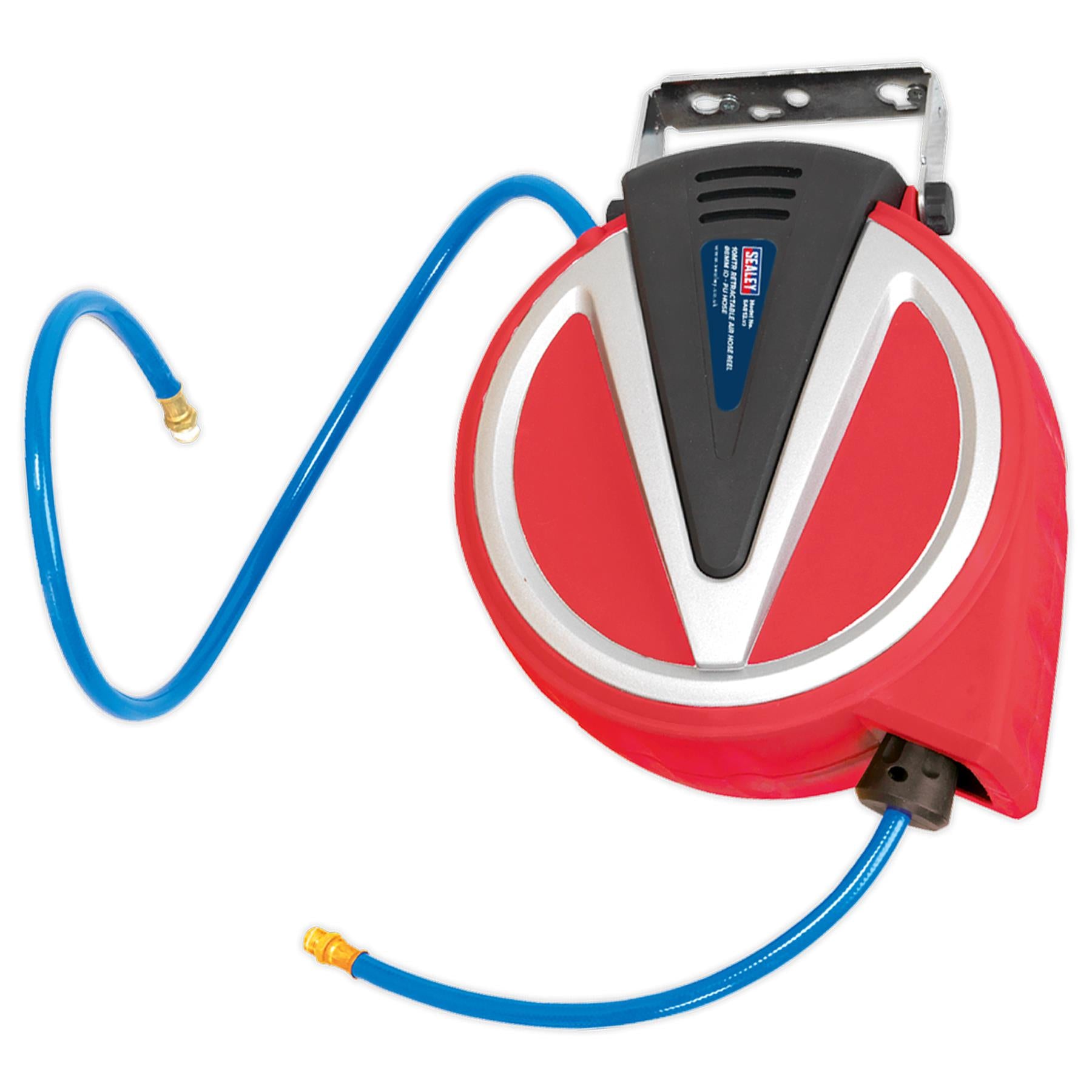 Sealey Retractable Air Hose Reel 10m 8mm ID - PU Hose