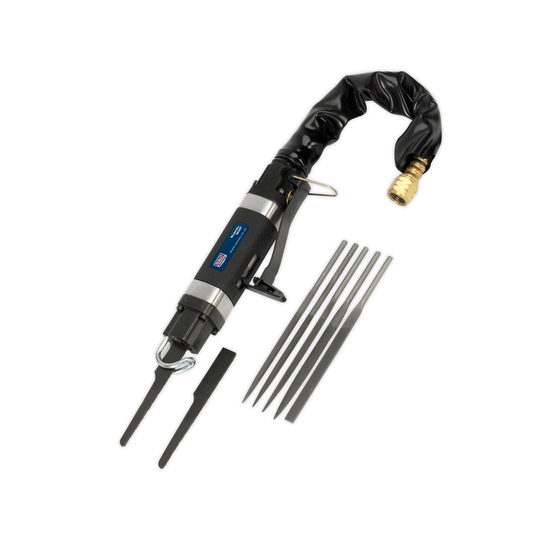 Sealey Air Saw/Needle File Mini Reciprocating Safety Trigger Device