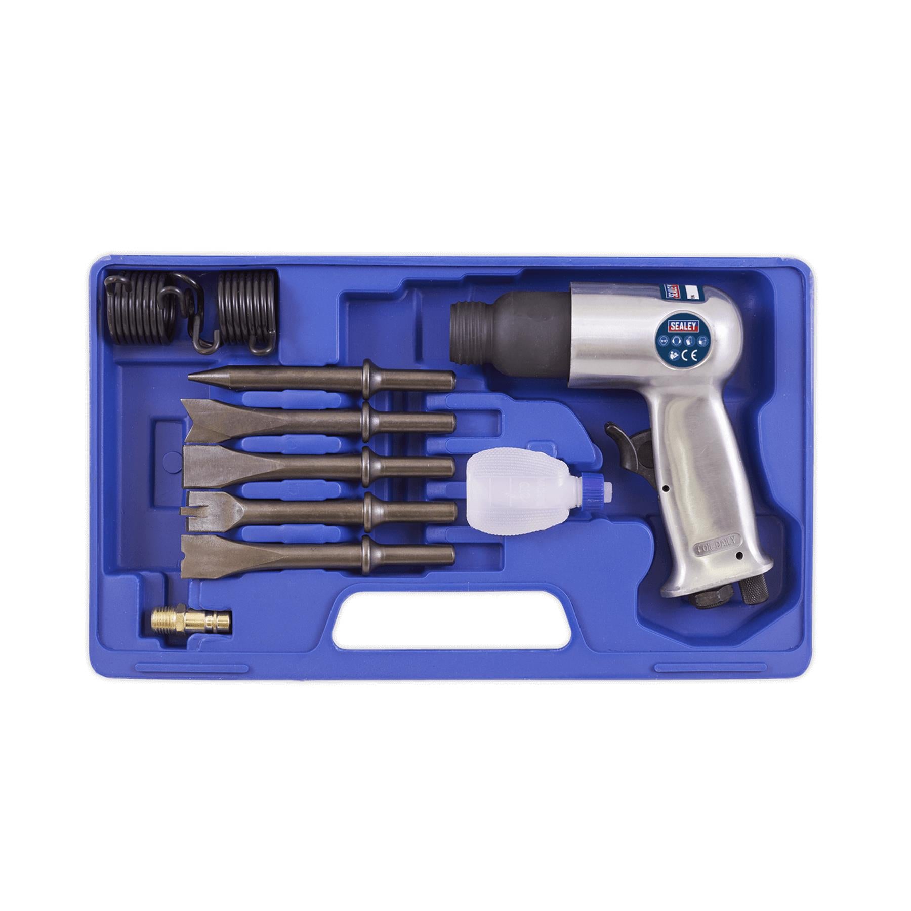 Sealey Air Hammer with Chisels Medium Stroke