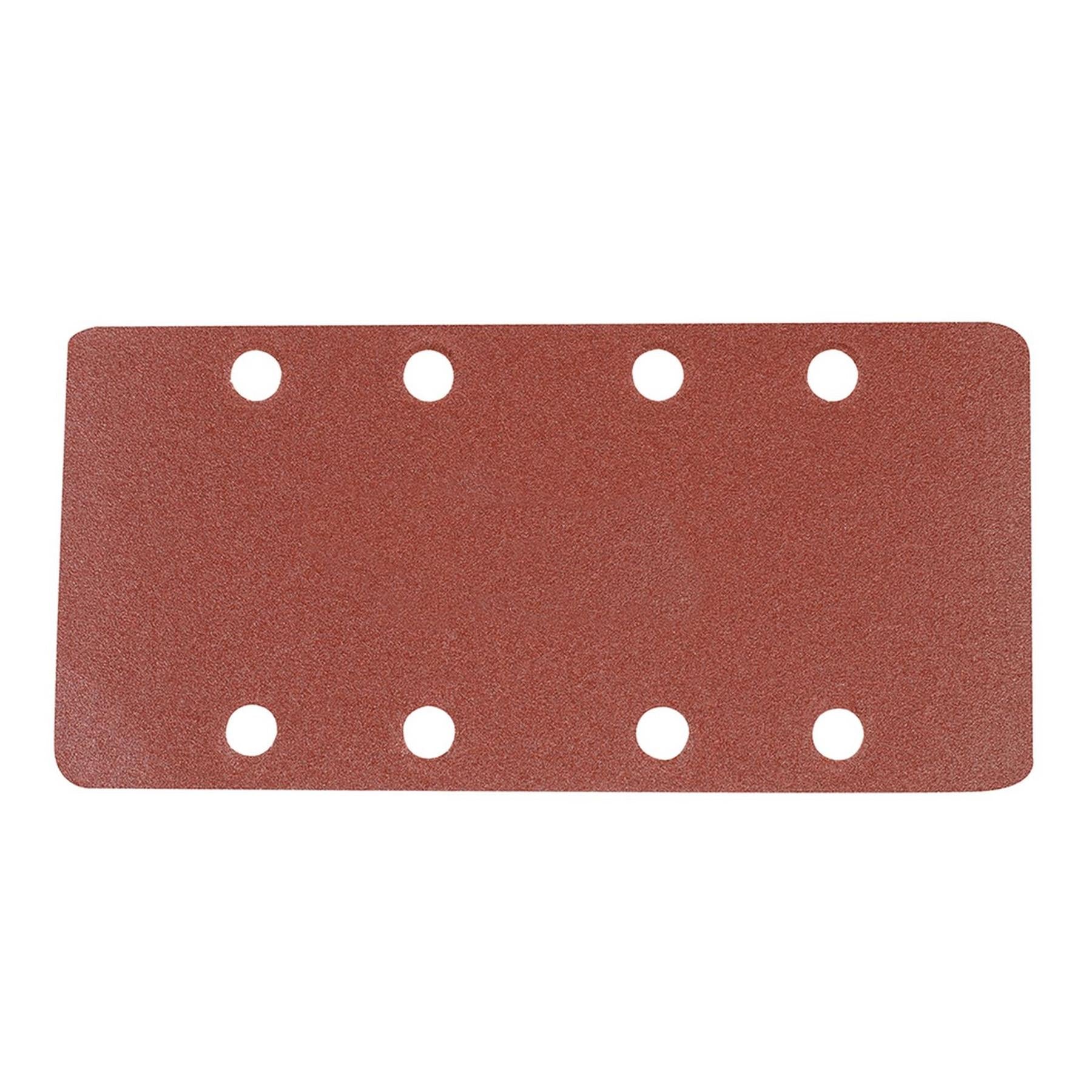 10 x 1/3 Punched Sanding Sheets, 93 x 190mm Sandpaper Pads Sander Hook and Loop 80 Grit