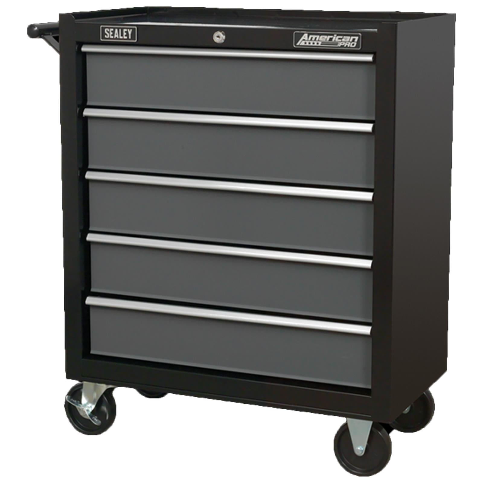 Sealey AP2505B Rollcab 5 Drawer with Ball Bearing Slides - Black/Grey