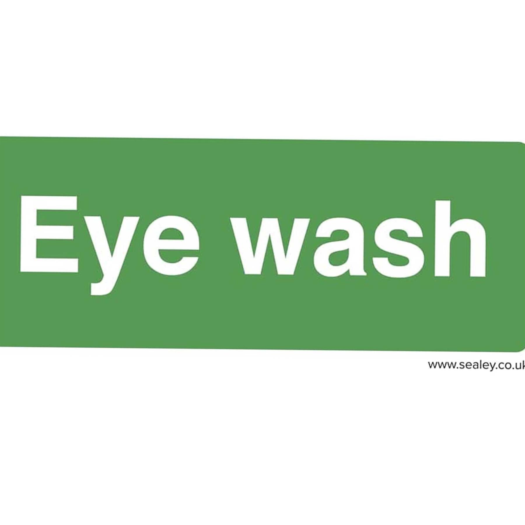 Sealey Safe Conditions Safety Sign - Eye Wash - Self-Adhesive Vinyl - Pack of 10