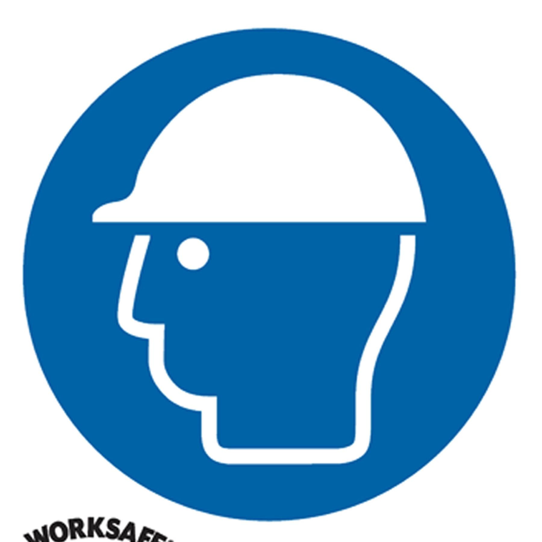 Mandatory Safety Sign - Safety Helmets Must Be Worn In This Area - Rigid Plastic