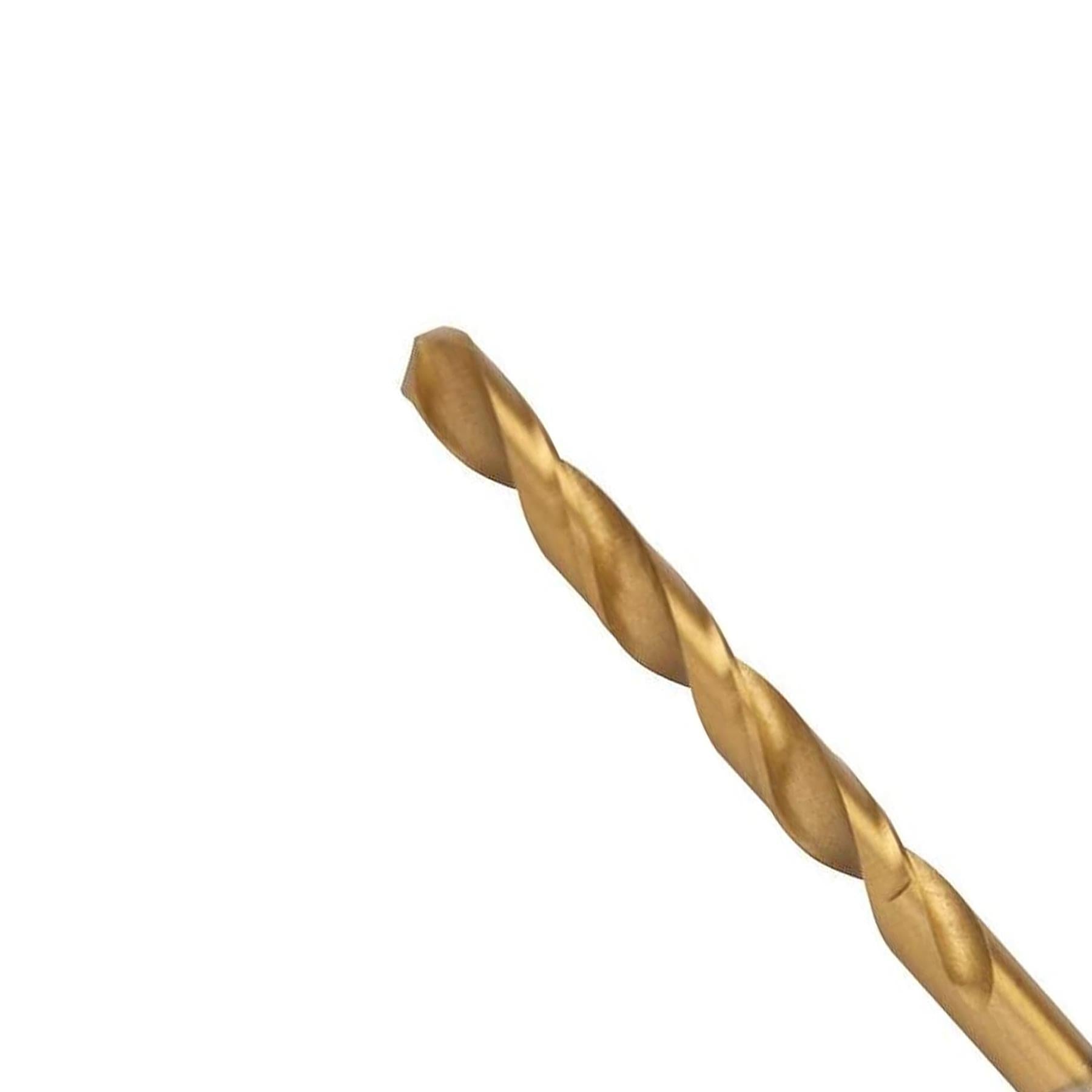 Hss Titanium-Coated Drill Bits 8.0mm Durable High Speed Metal Wood Plastic