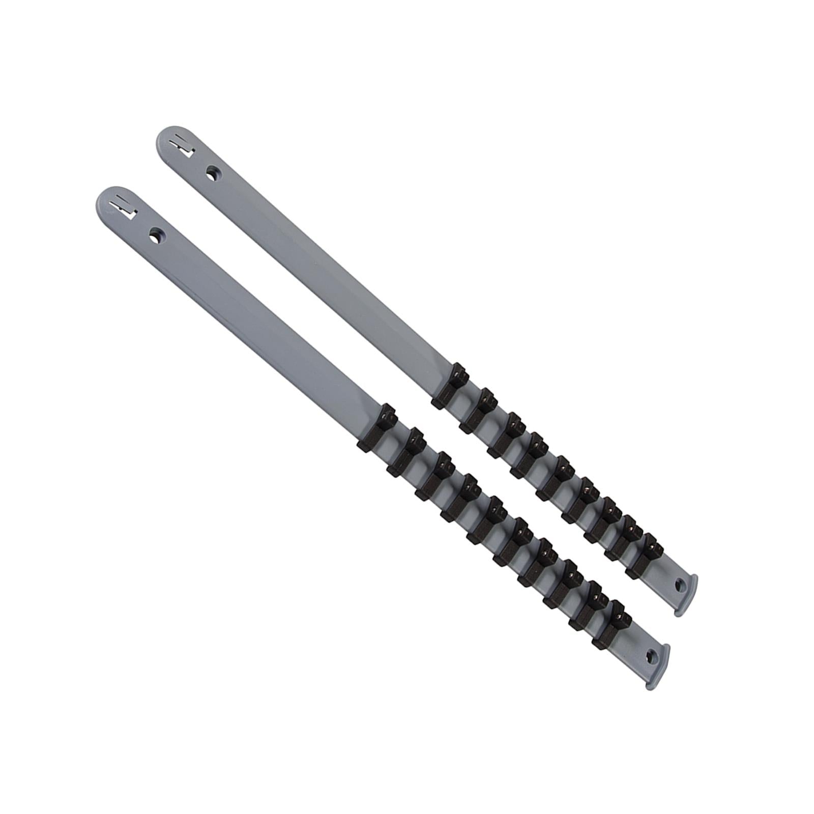 1/4" Drive Socket Holder Storage Organiser Rail Set- 18 Clips For Wall Mounting