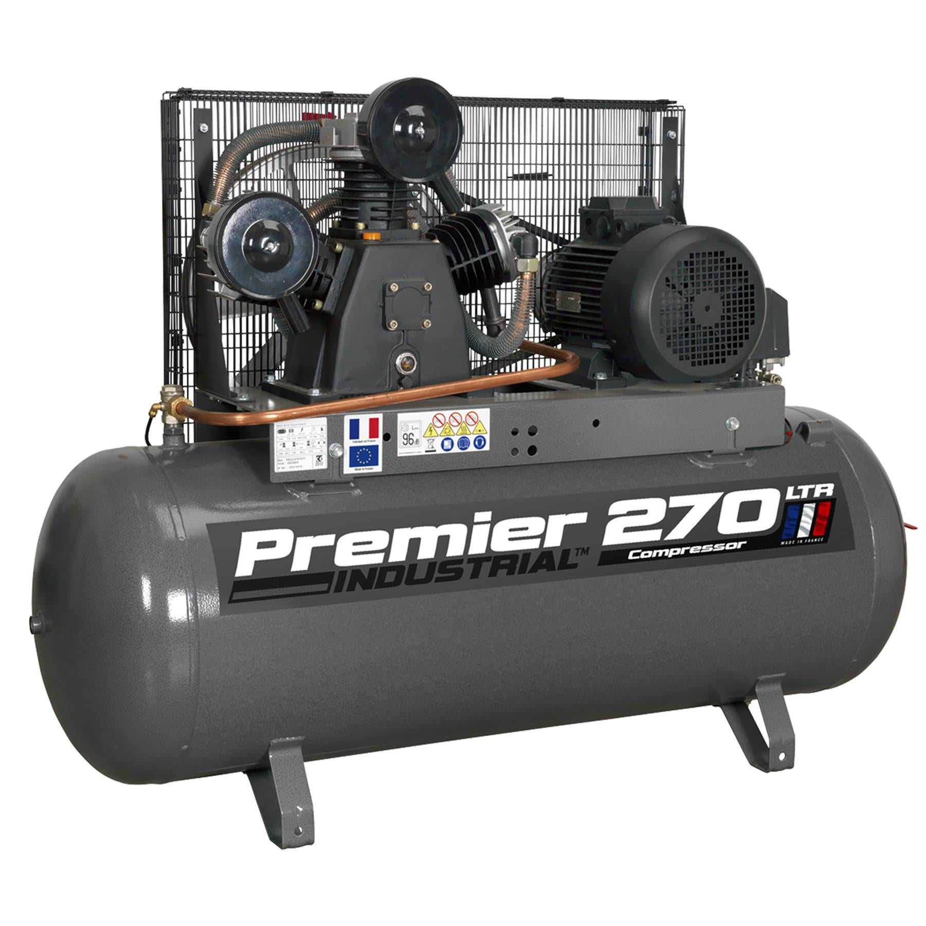 Sealey Compressor 270L Belt Drive 7.5hp 3ph Triple cylinder pump