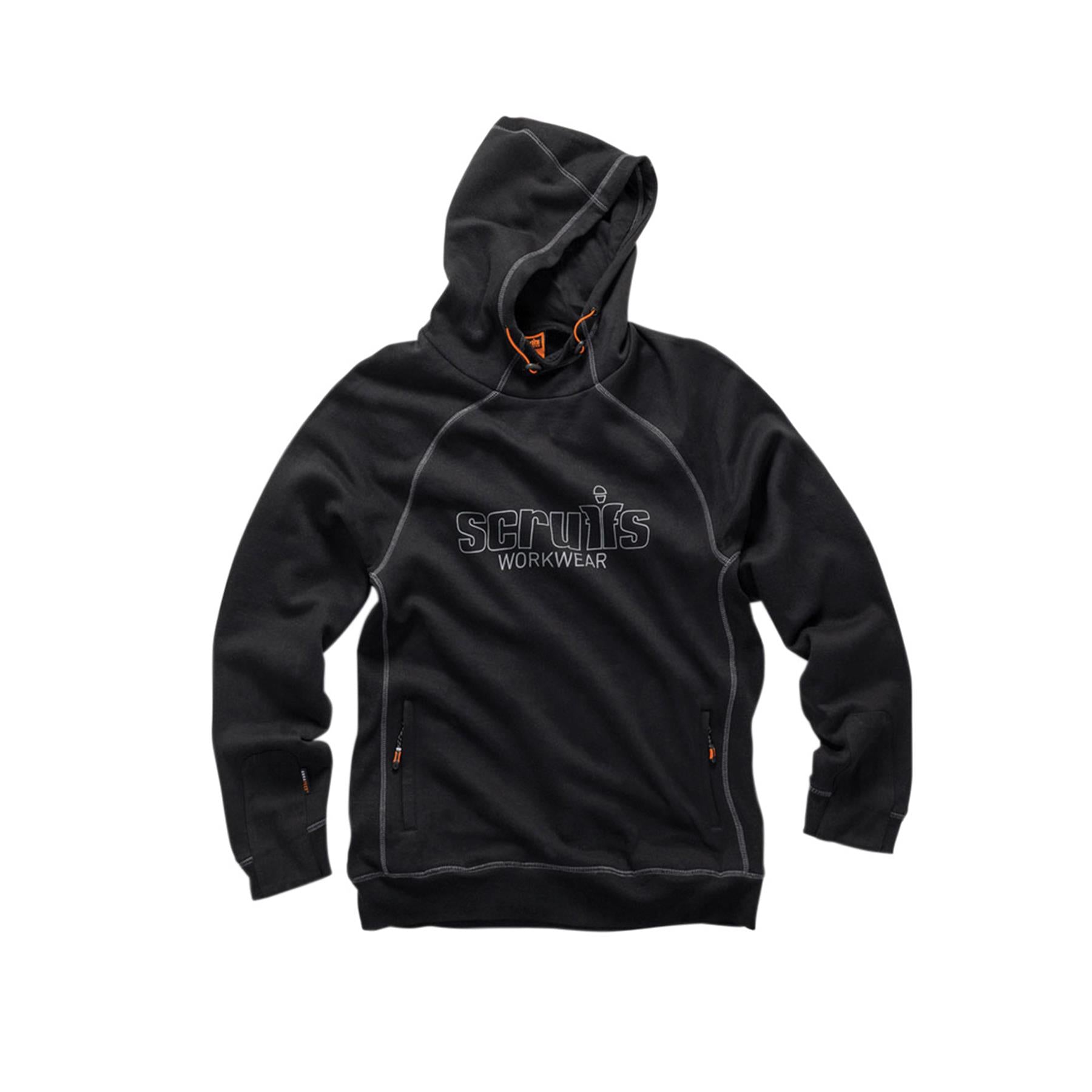 Scruffs Trade Work Hoodie Black Men's Sweatshirt Small Hooded Jumper Workwear Top