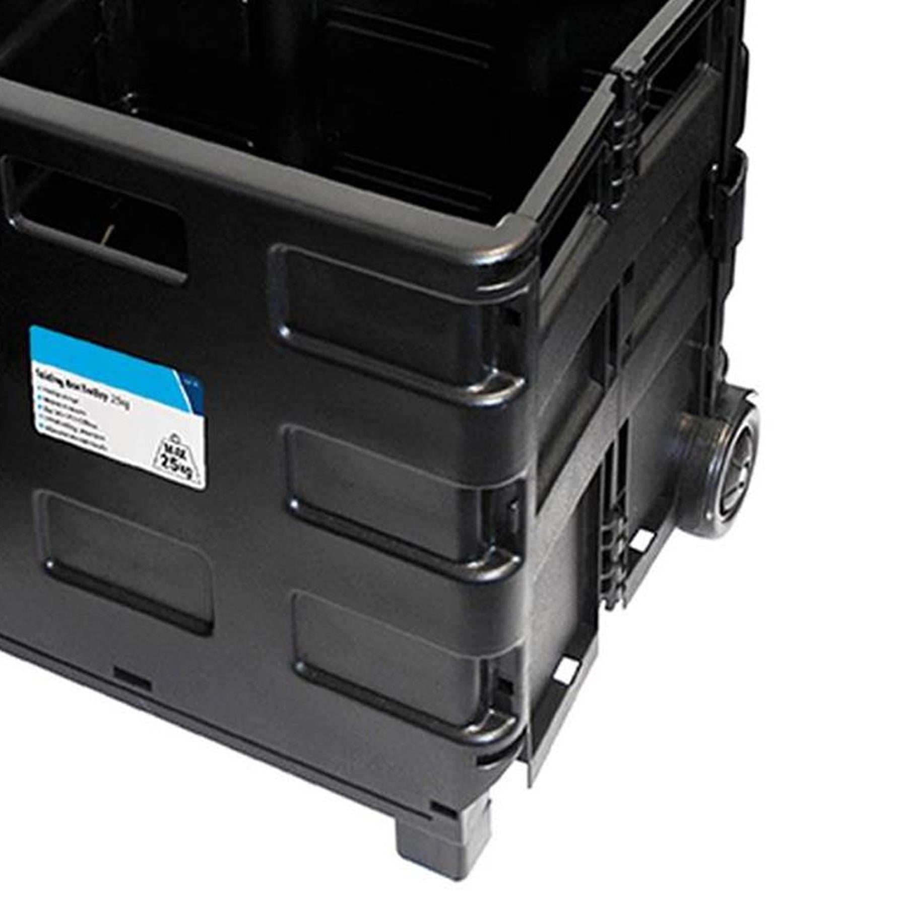 Folding Box Trolley 25Kg Transport Storage Office Warehouse Van Camping