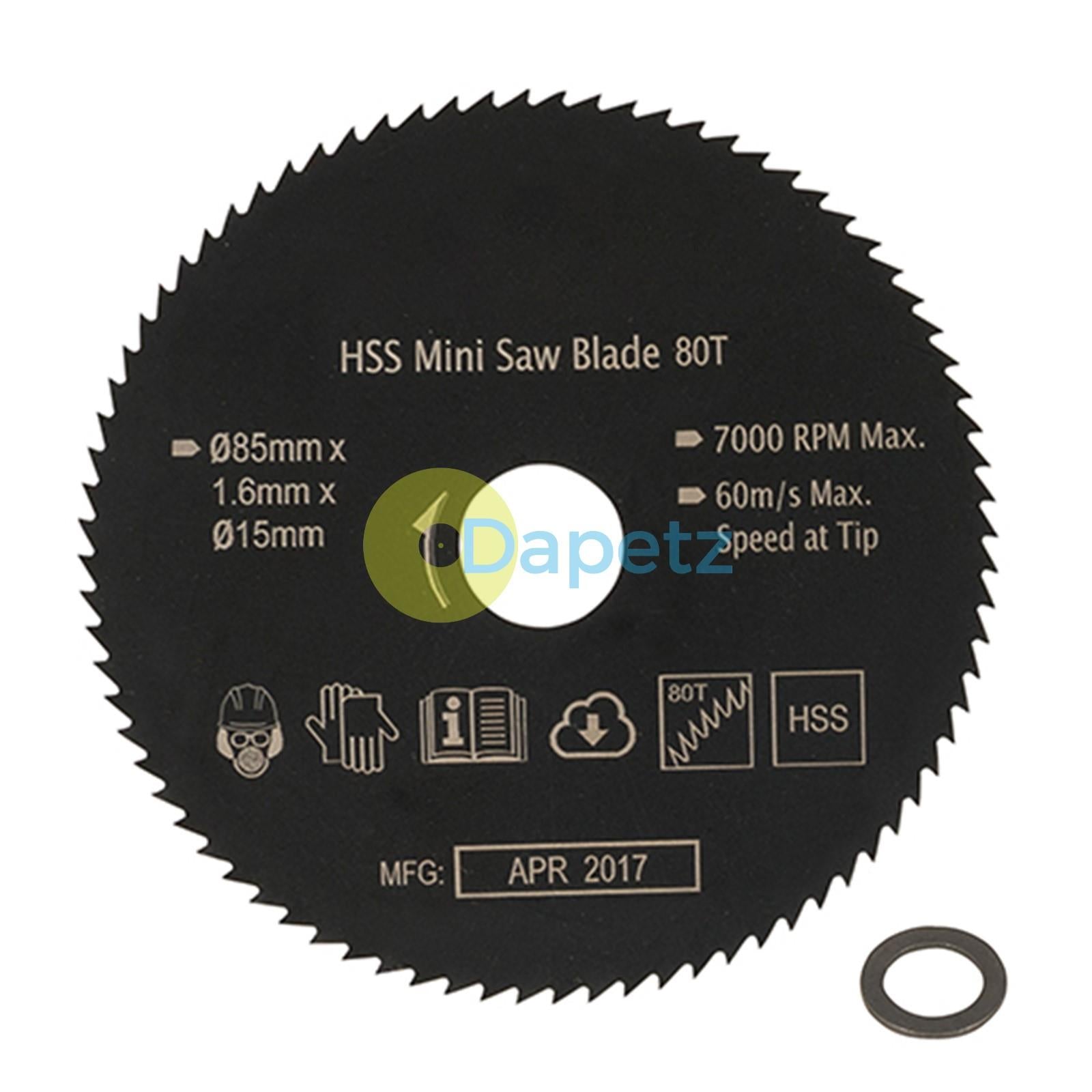 Mini Saw Blade Set Contains TCT Blade, HSS Blade & Continuous Rim Diamond Blade